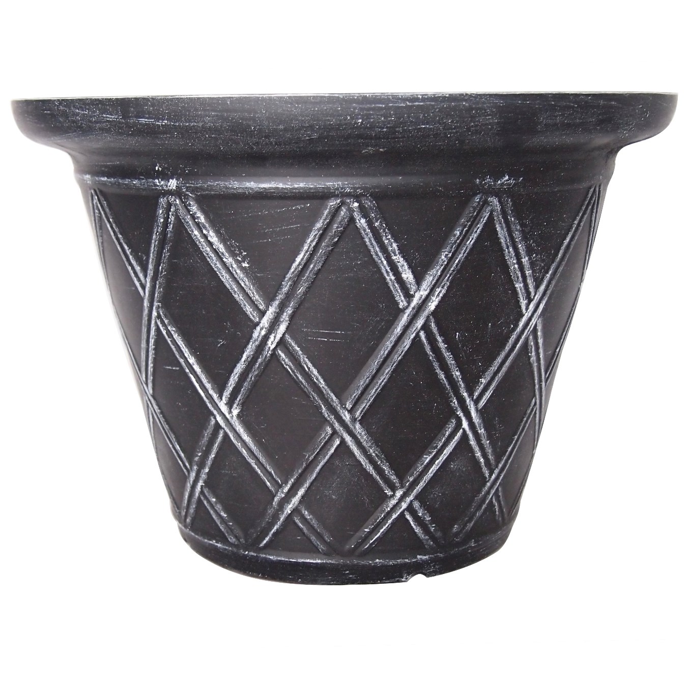 GROWER SELECT ENVIROBLEND 20IN LATTICE ROUND WEATHERED BLACK — Case of 6