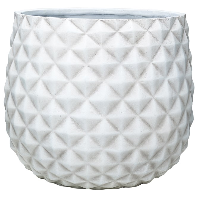 Southern Patio 12" High Pineapple Planter White — priced per each; minimum 4; multiples of 4