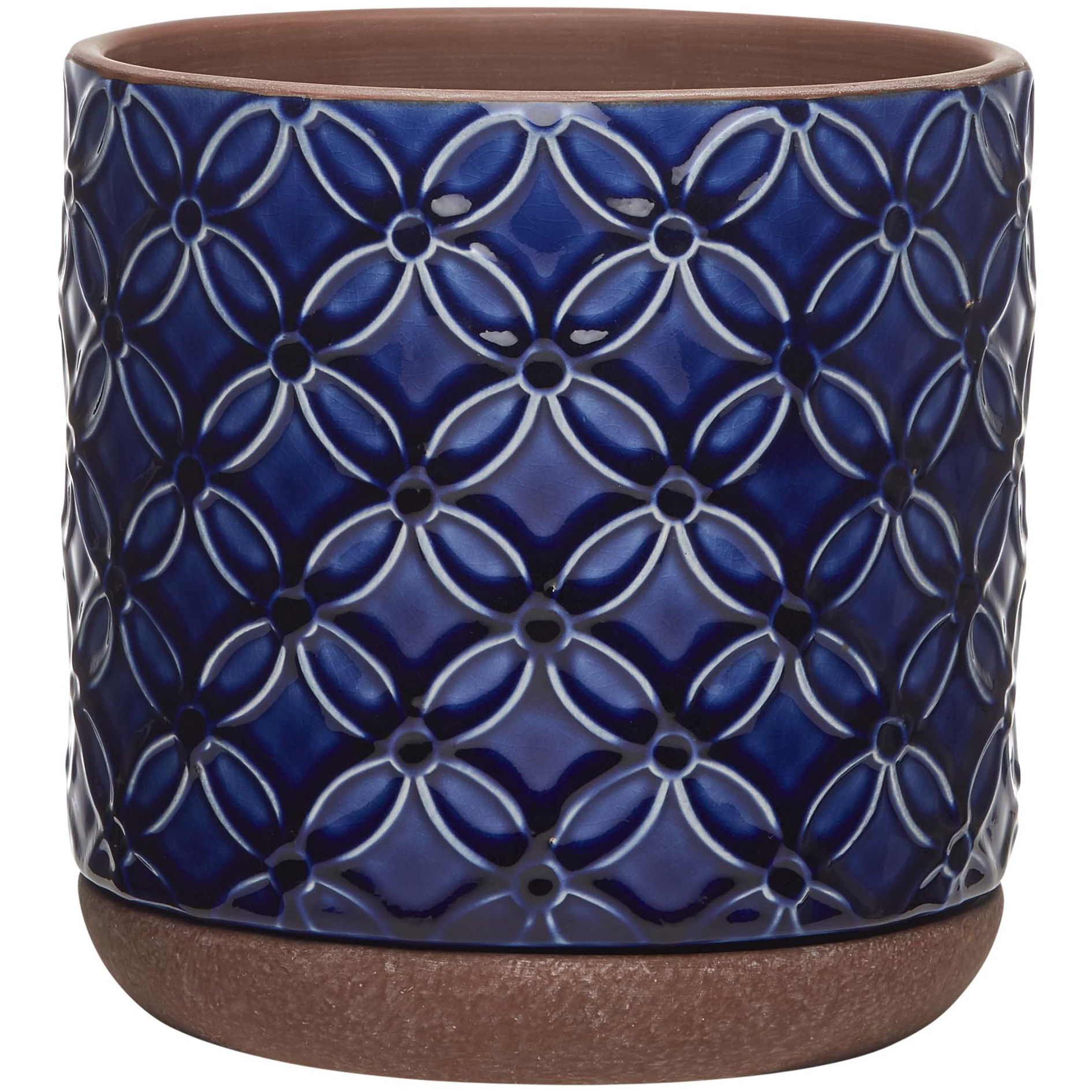 Southern Patio 6" Pot Ceramic Griffy Blue — priced per each; minimum 4; multiples of 4