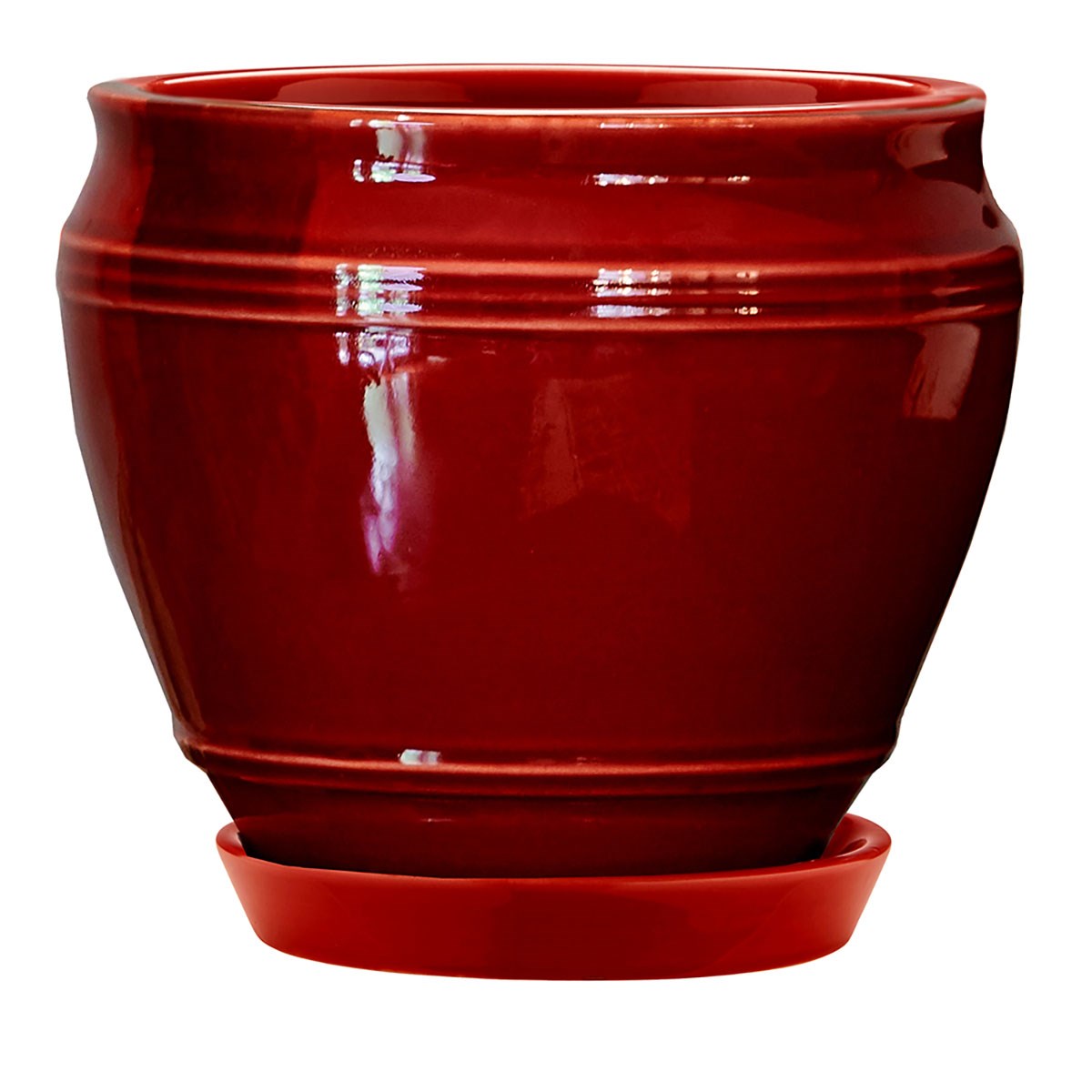 Southern Patio 8" Collins Planter Oxblood Finish