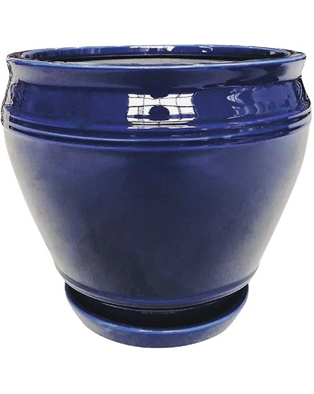 Southern Patio 12" Collins Planter Blue Finish
