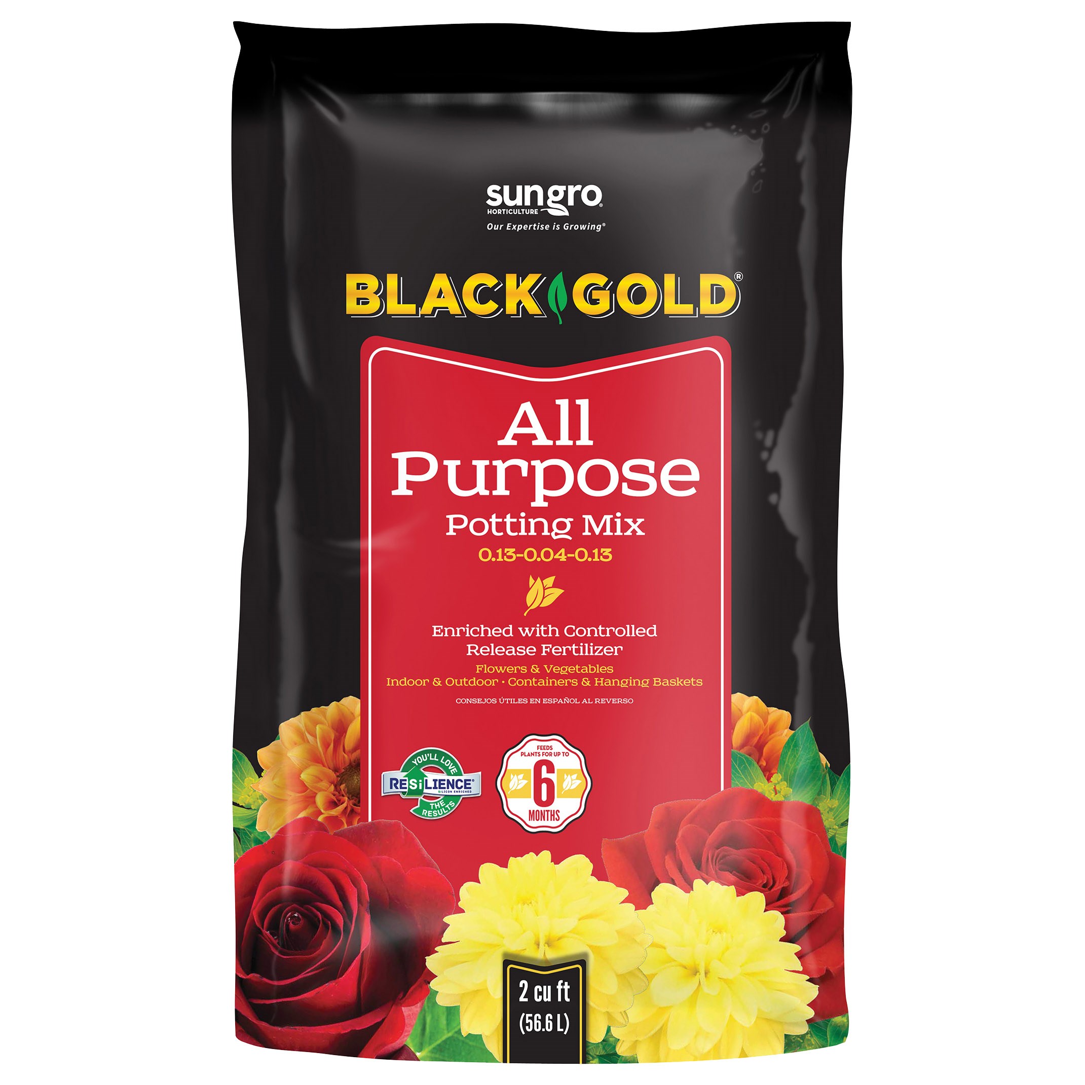 Black Gold All Purpose Potting Soil w/CRF 2cf