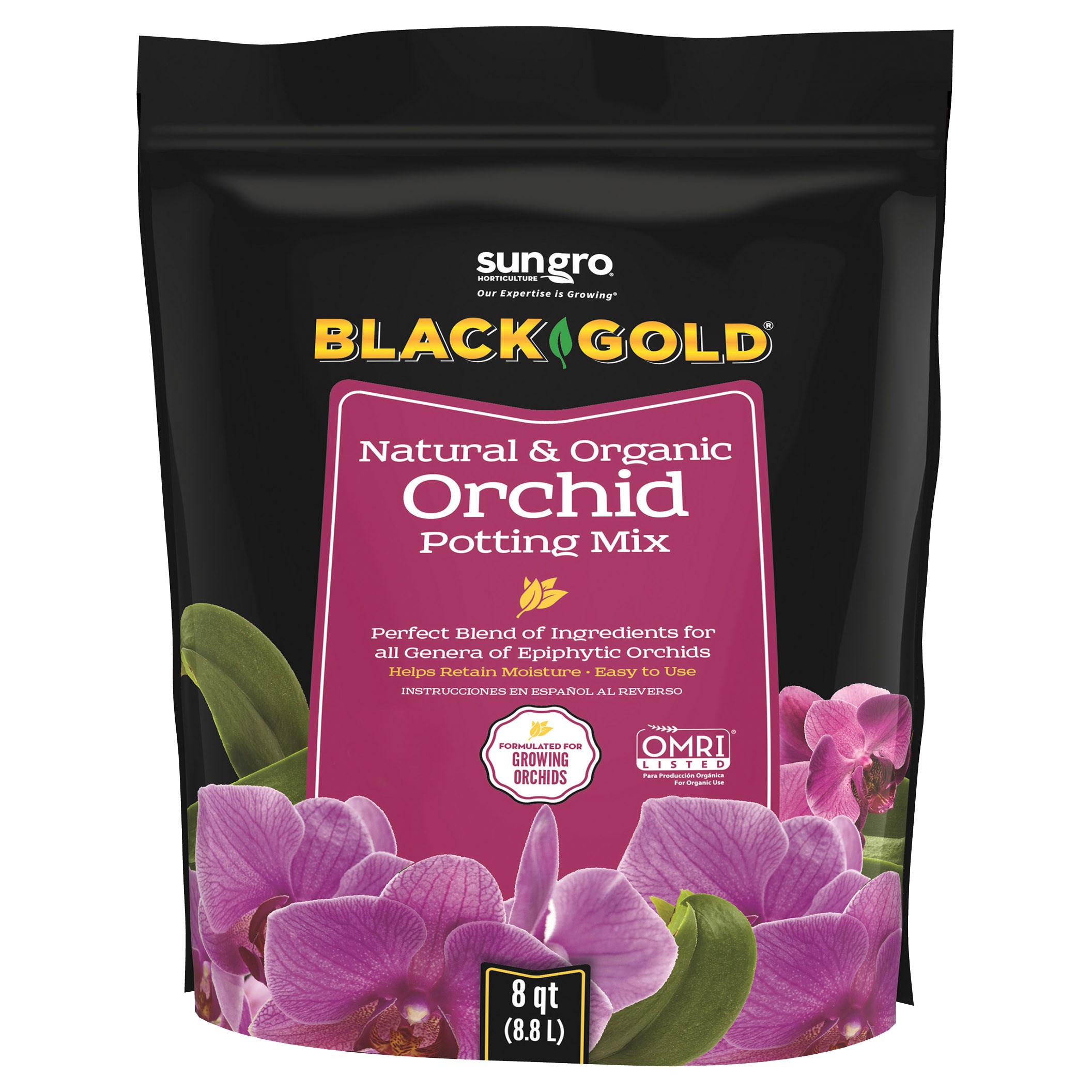 Black Gold Orchid Mix 8qt — priced per each; minimum 8; multiples of 8