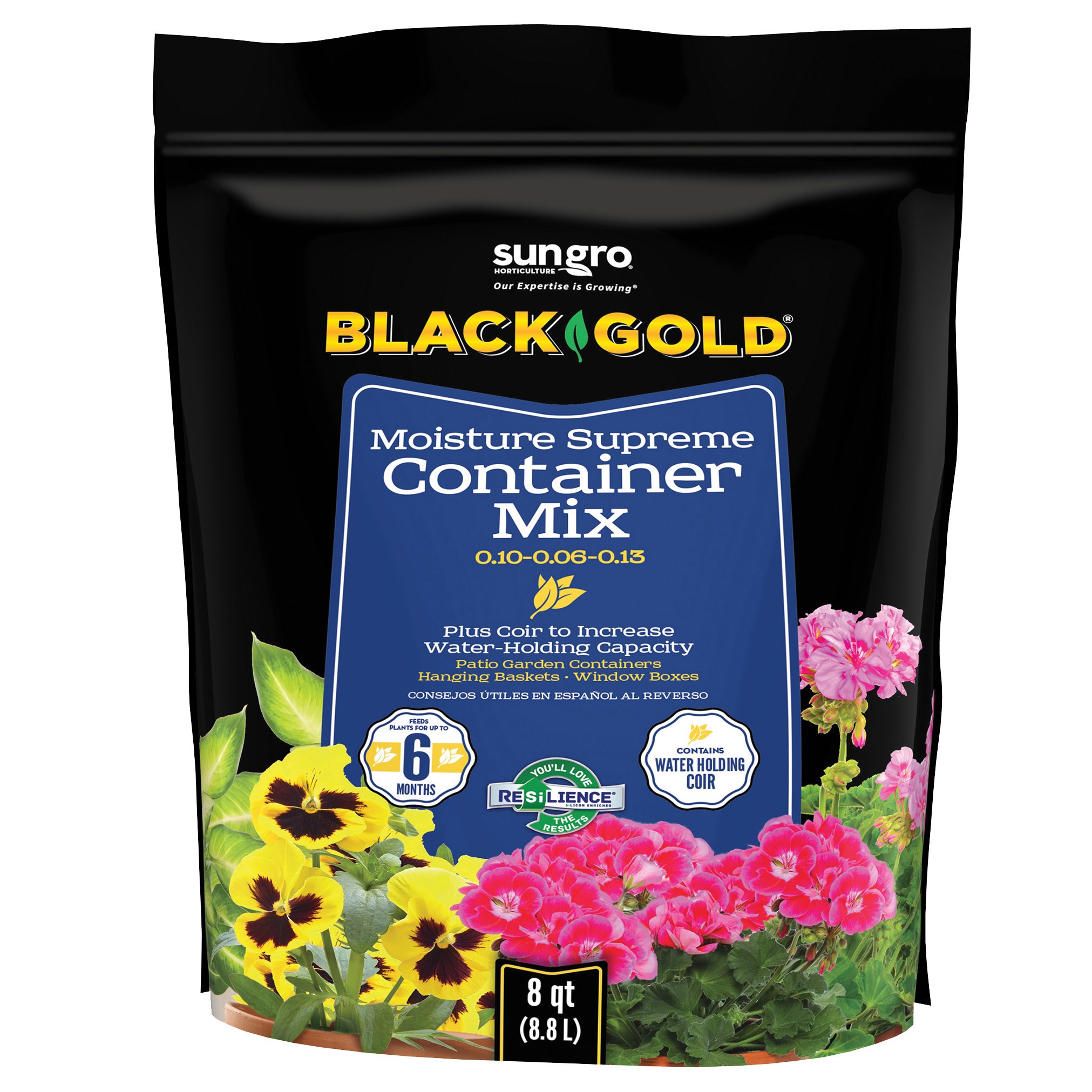 Black Gold Moisture Supreme Container Mix 8qt — priced per each; minimum 8; multiples of 8