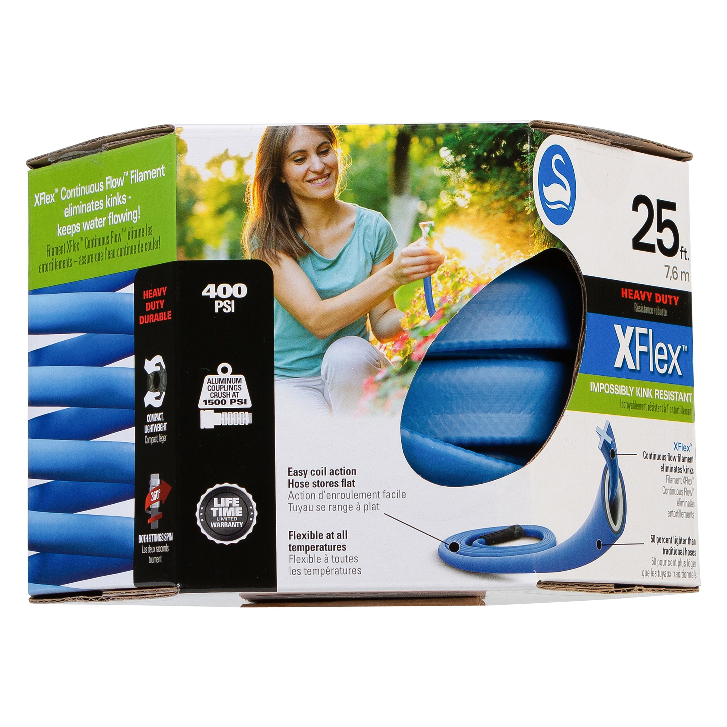 Swan 5/8"x25' X-Flex Heavy Duty Hose — priced per each; minimum 6; multiples of 6