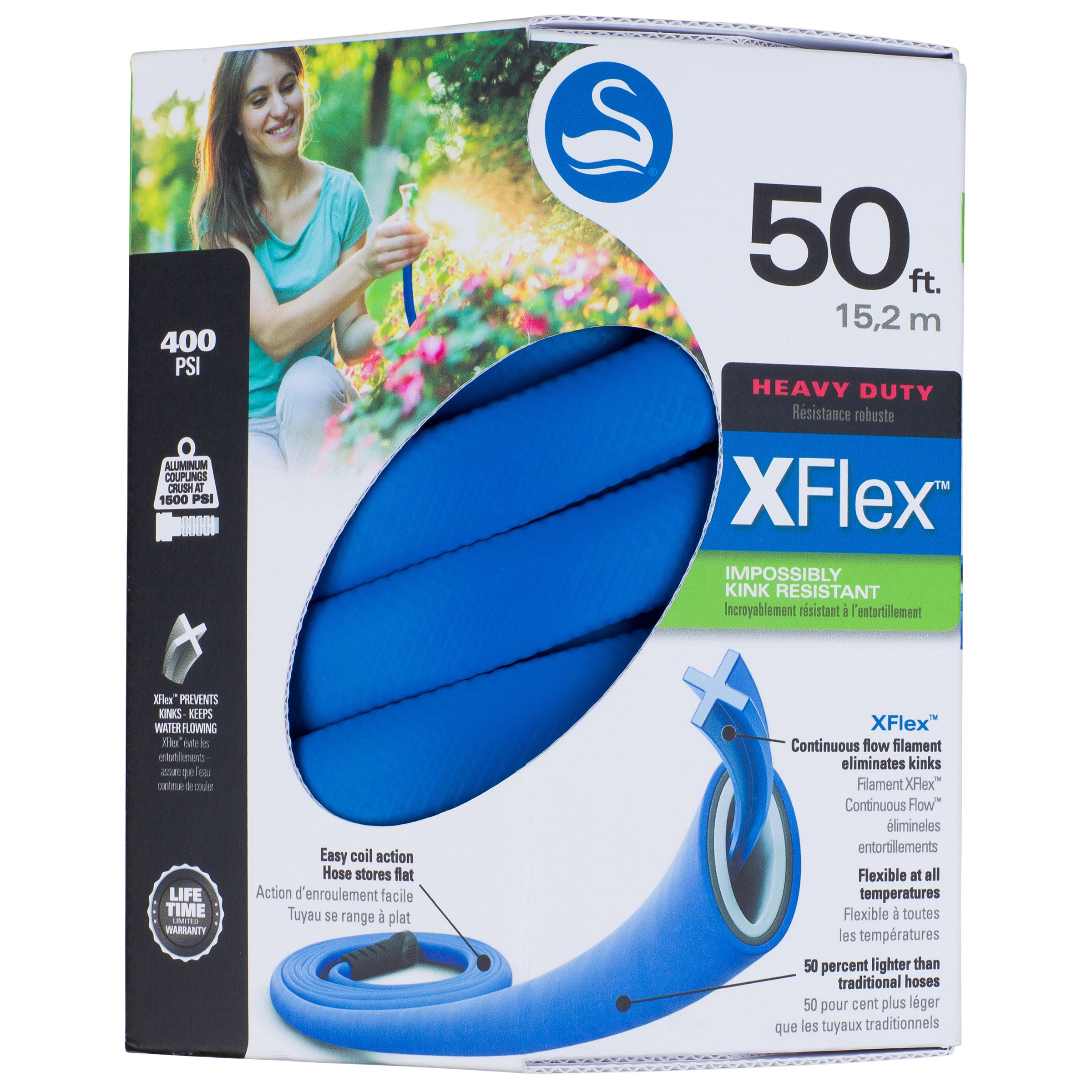 Swan 5/8"x50' X-Flex Heavy Duty Hose — priced per each; minimum 6; multiples of 6