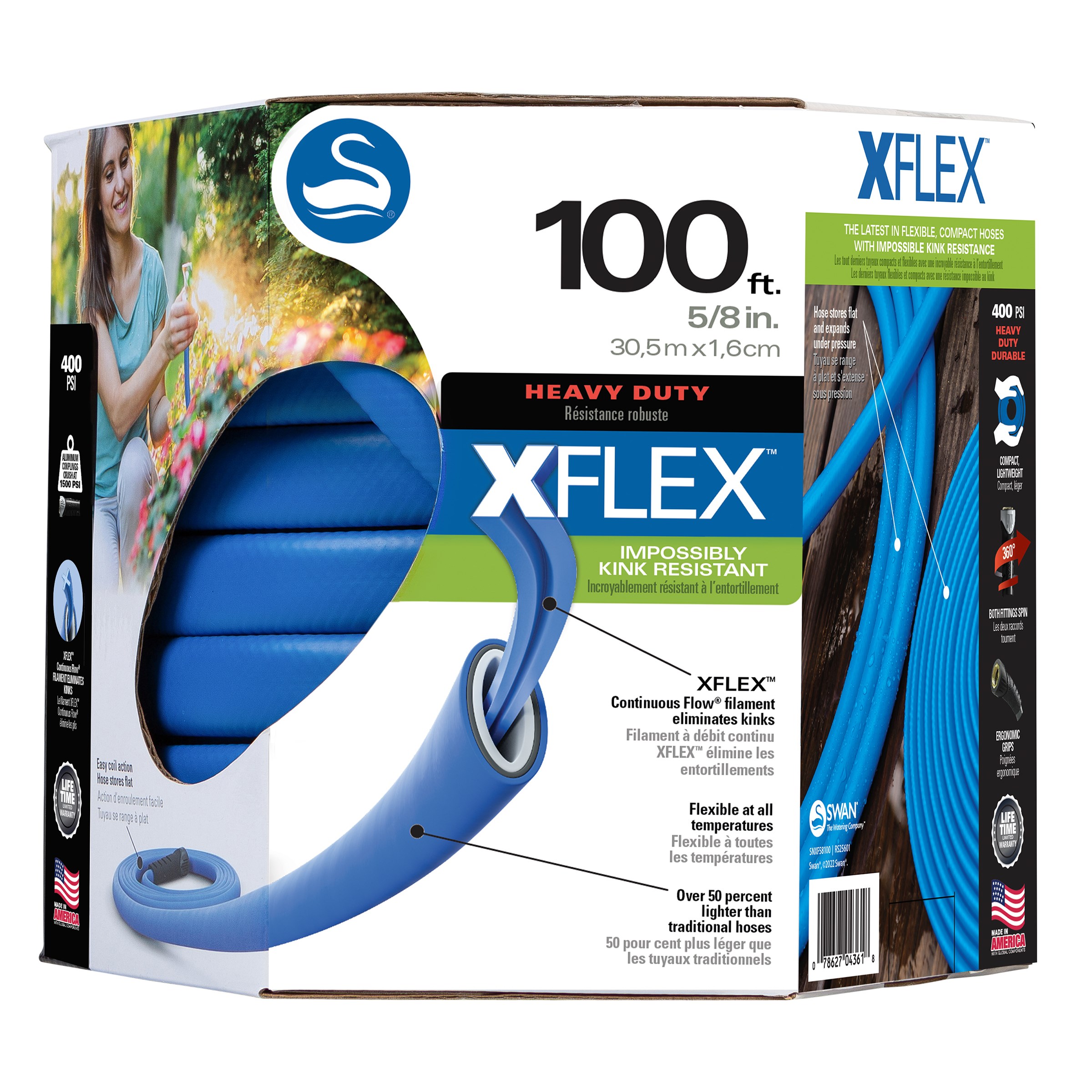 Swan 5/8"x100' X-Flex Heavy Duty Hose — Single Unit