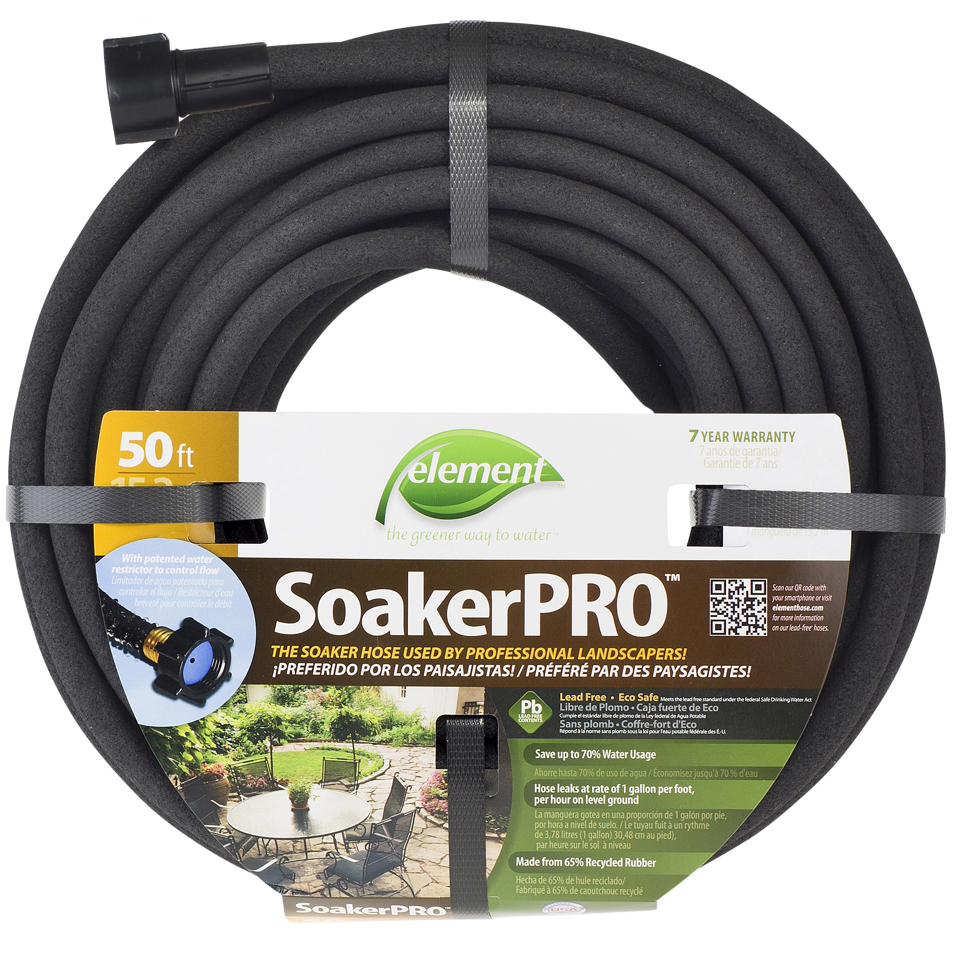 Element 3/8"x50' Soaker Pro Hose — priced per each; minimum 8; multiples of 8