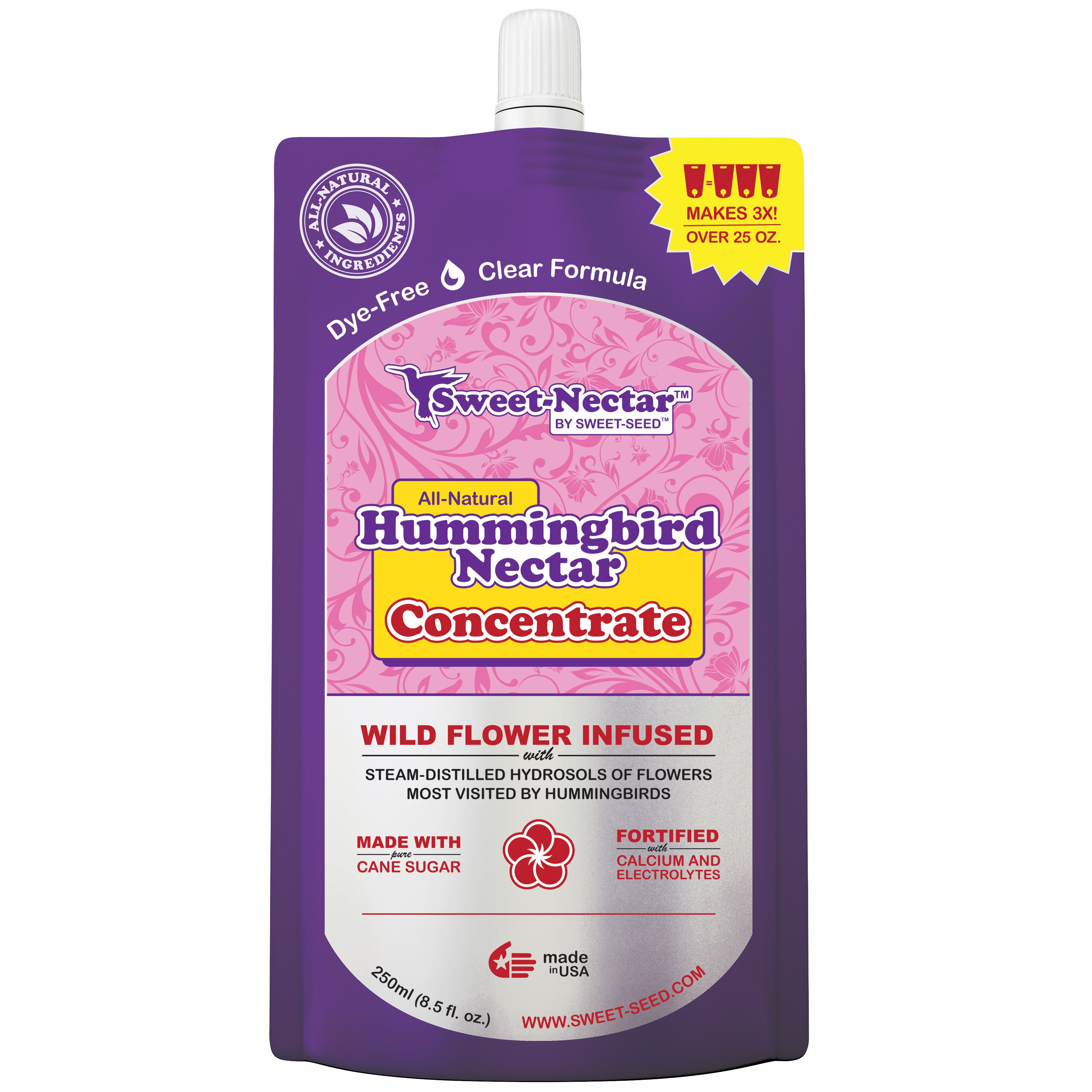 Sweet Seed 250ml Hummingbird Nectar Pouch Concentrate — priced per each; minimum 12; multiples of 12