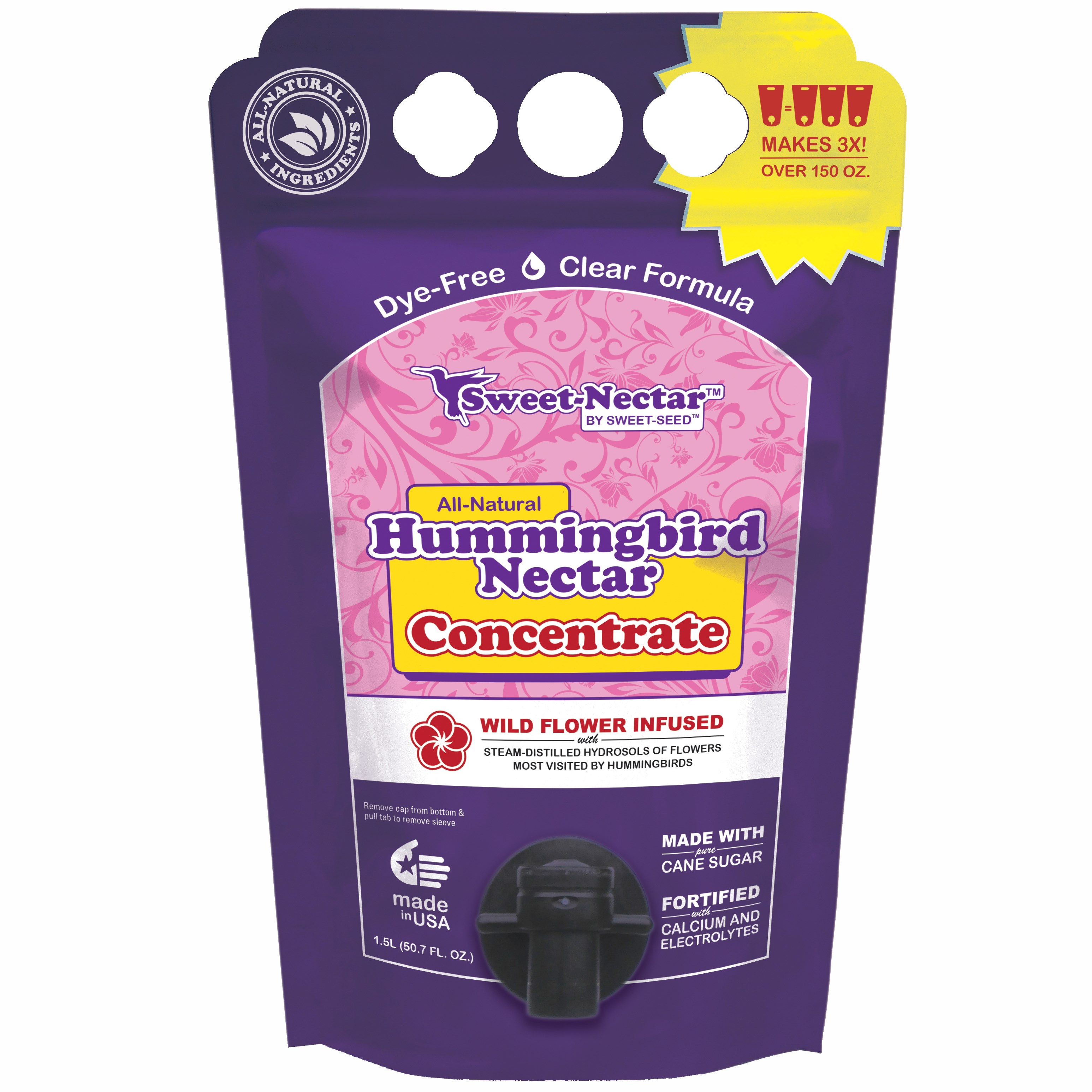 Sweet Seed 1.5L Hummingbird Nectar Pouch Concentrate