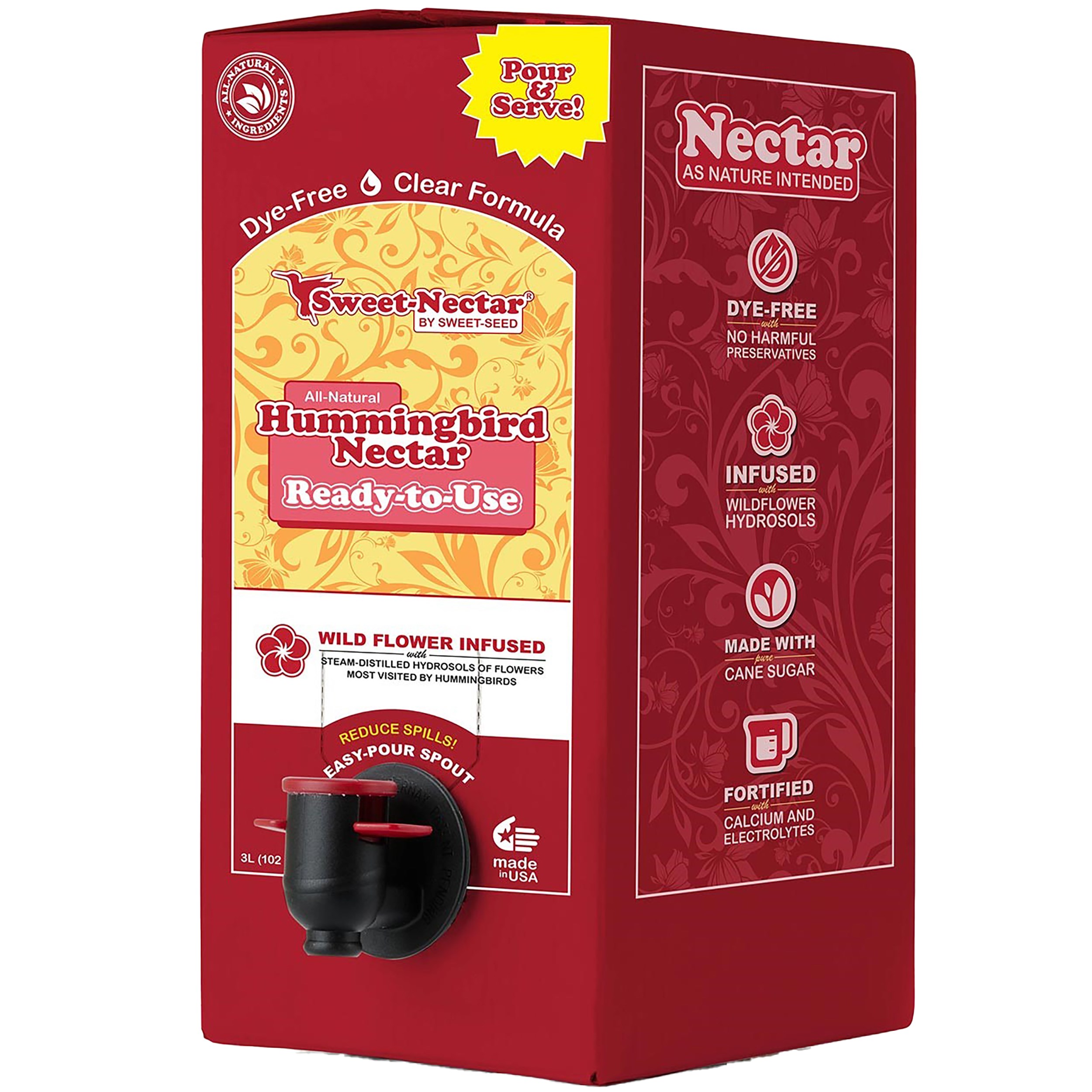 Sweet Seed 3L Hummingbird Sweet-Nectar Pouch Ready to Use — priced per each; minimum 6; multiples of 6