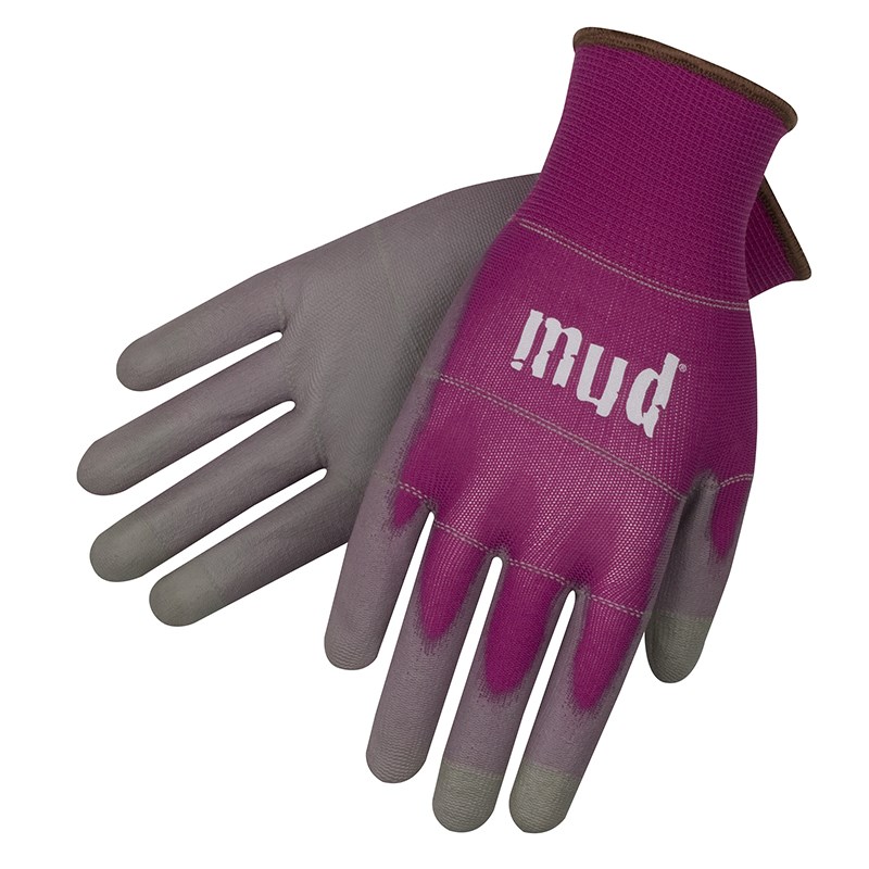 SWI Smart Mud Glove Raspberry X-Small Touchscreen Poly — priced per each; minimum 6; multiples of 6