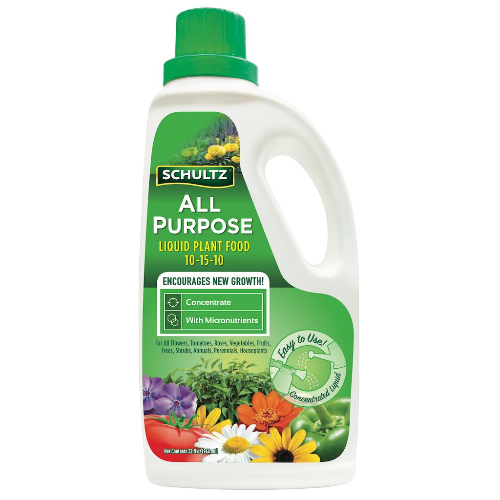 Schultz 32oz All Purpose Liquid Plant Food 10-15-10 — priced per each; minimum 8; multiples of 8