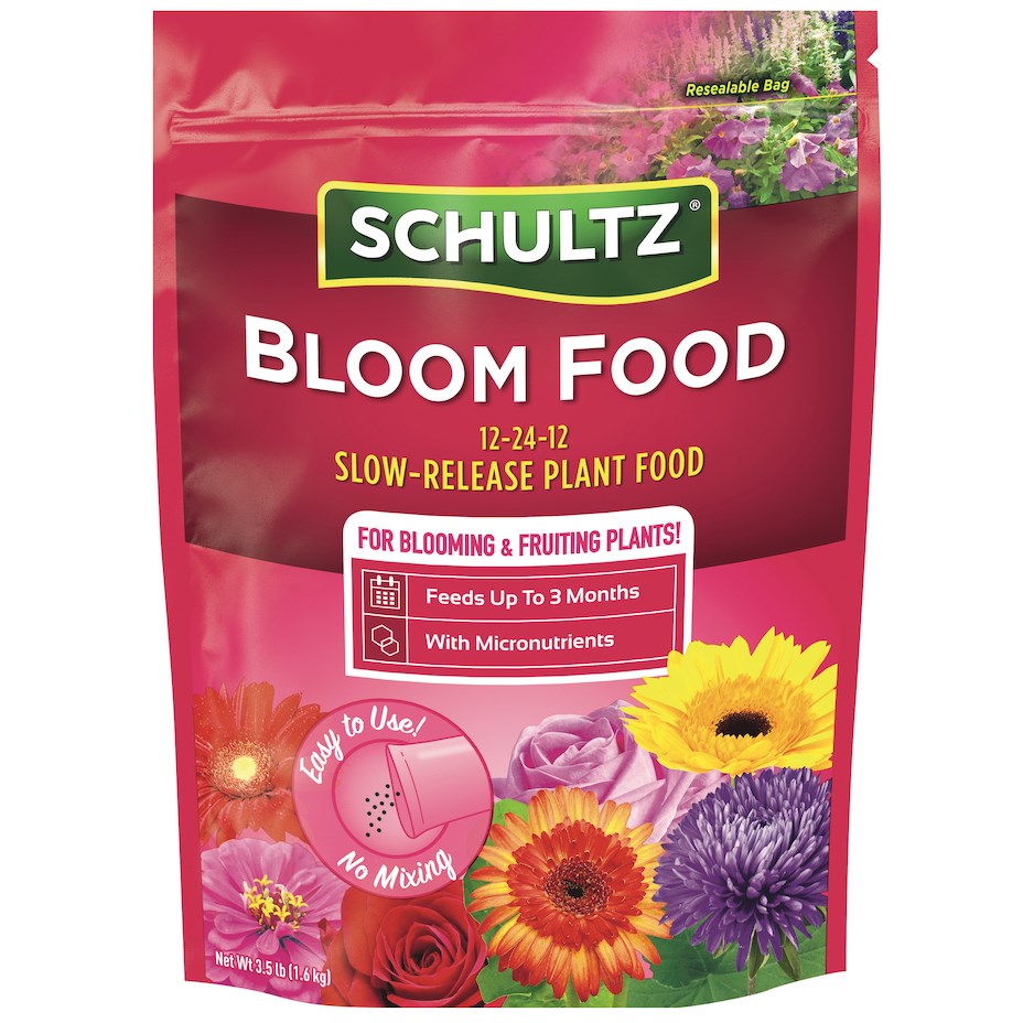 Schultz 3.5# Bloom Slow Release Plant Food 12-24-12 — priced per each; minimum 6; multiples of 6