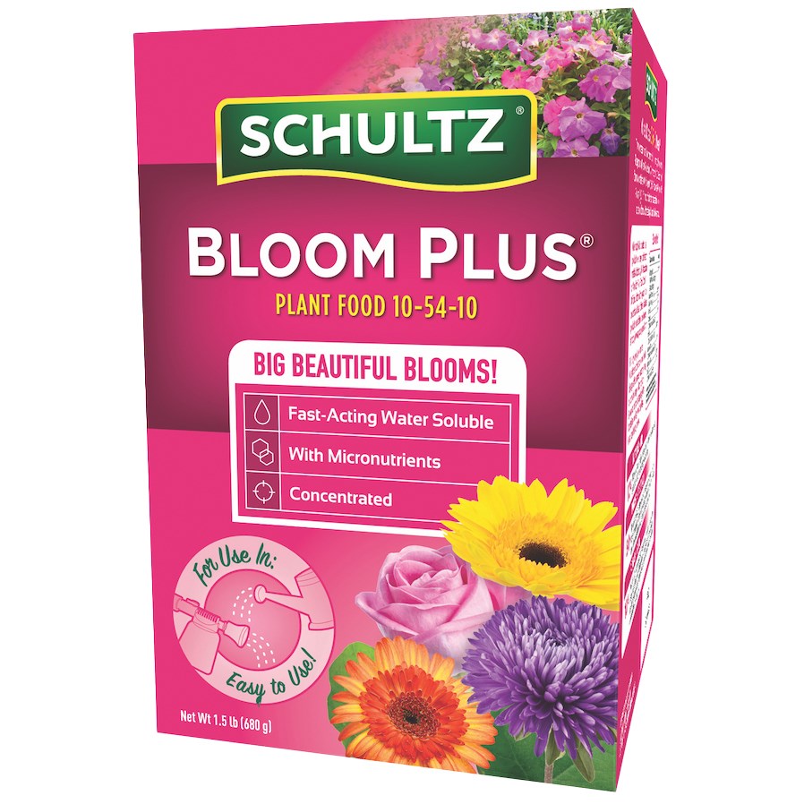 Schultz 1.5# Bloom WSF Plant Food 10-54-10 — priced per each; minimum 6; multiples of 6