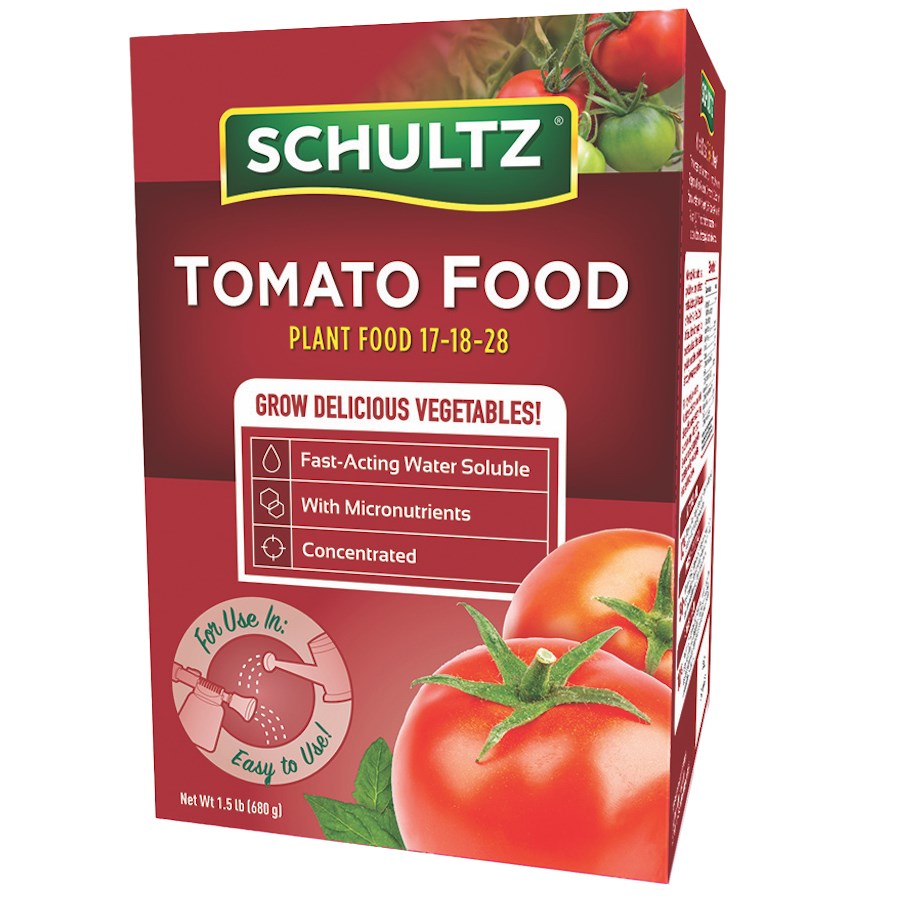 Schultz 1.5# Tom & Veg WSF Plant Food 17-18-28 — priced per each; minimum 6; multiples of 6