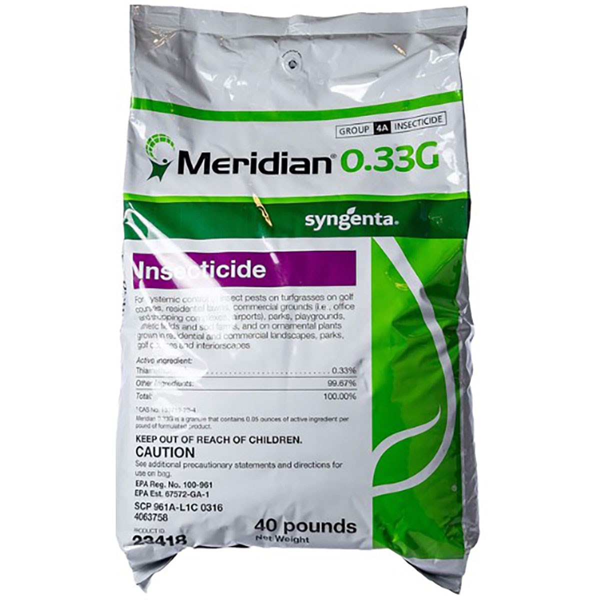 Syngenta Meridian 0.33G 40Lb ( Thiamethoxam ) — Single Unit