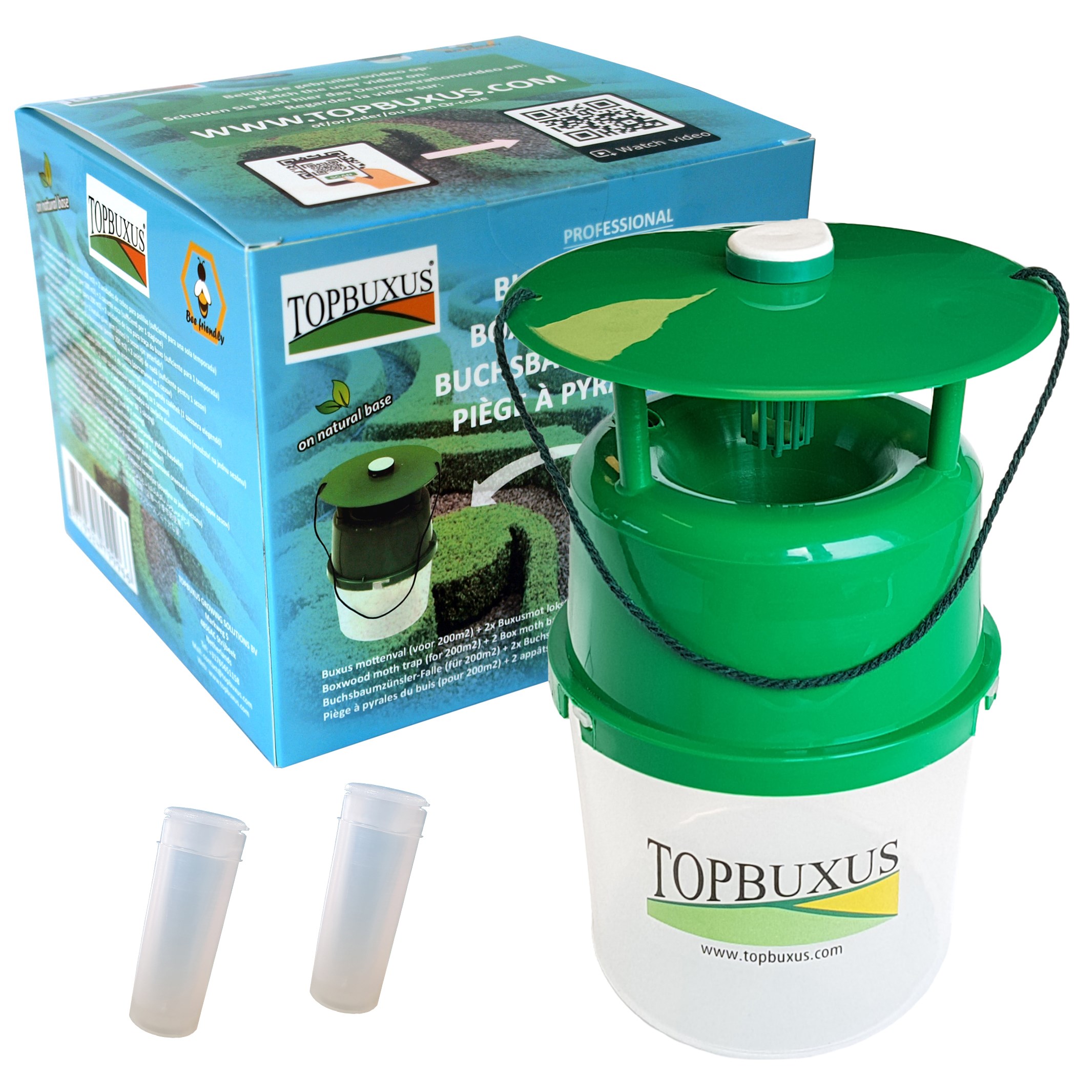 TOPBUXUS Tree Moth Trap with One Season of Pheromone Capsules Blue Box