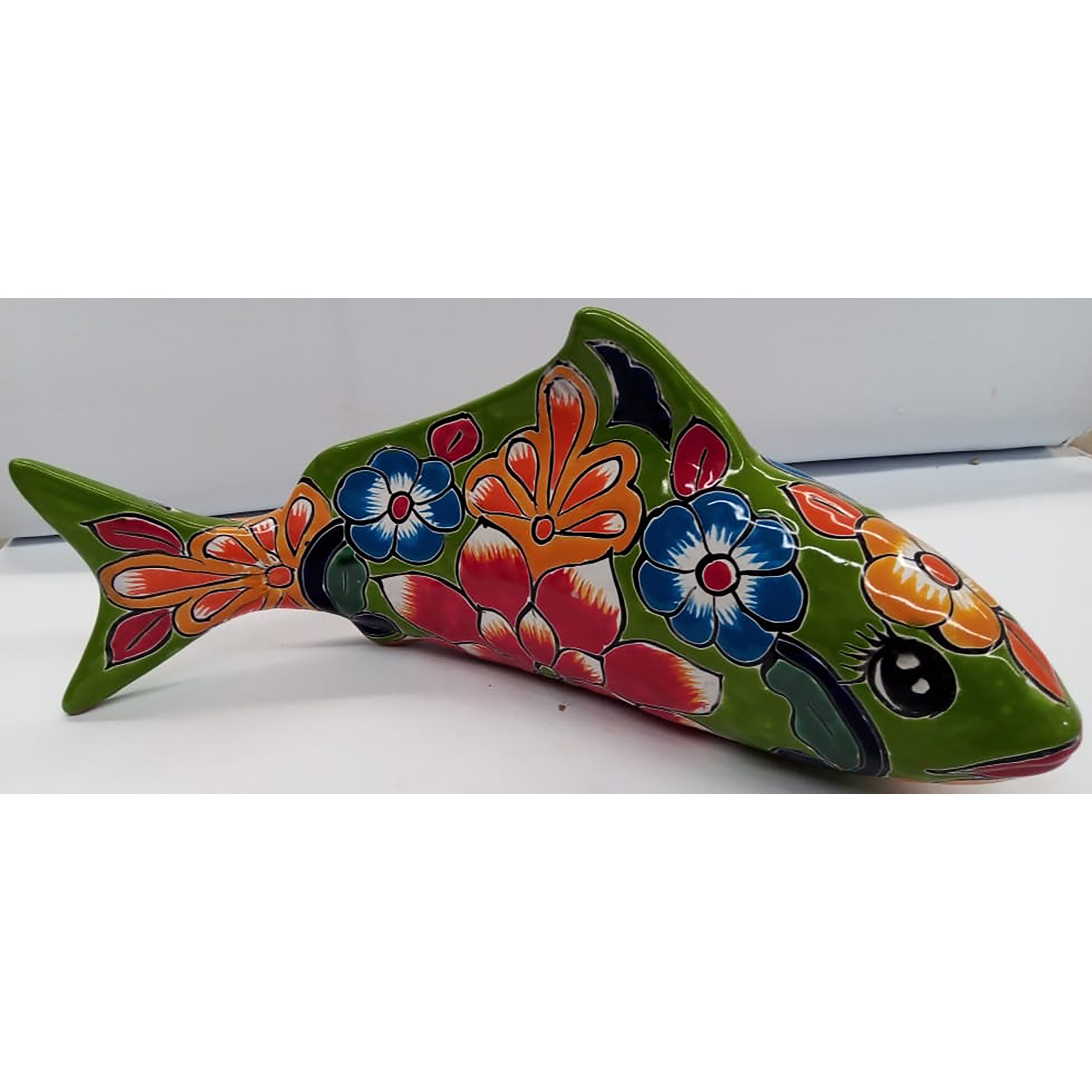 Talavera 10.5" Koi Fish Statue