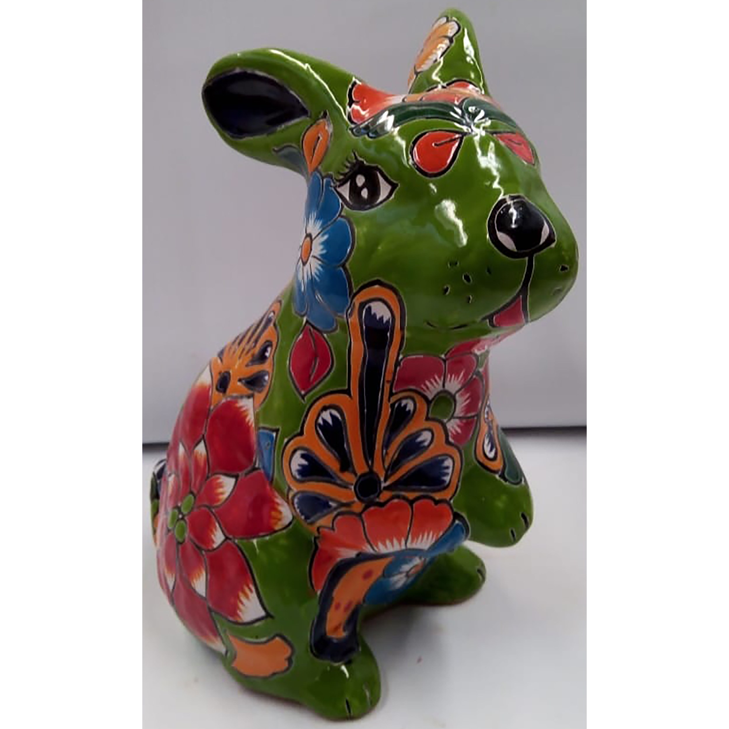 Talavera Florida Rabbit Statue