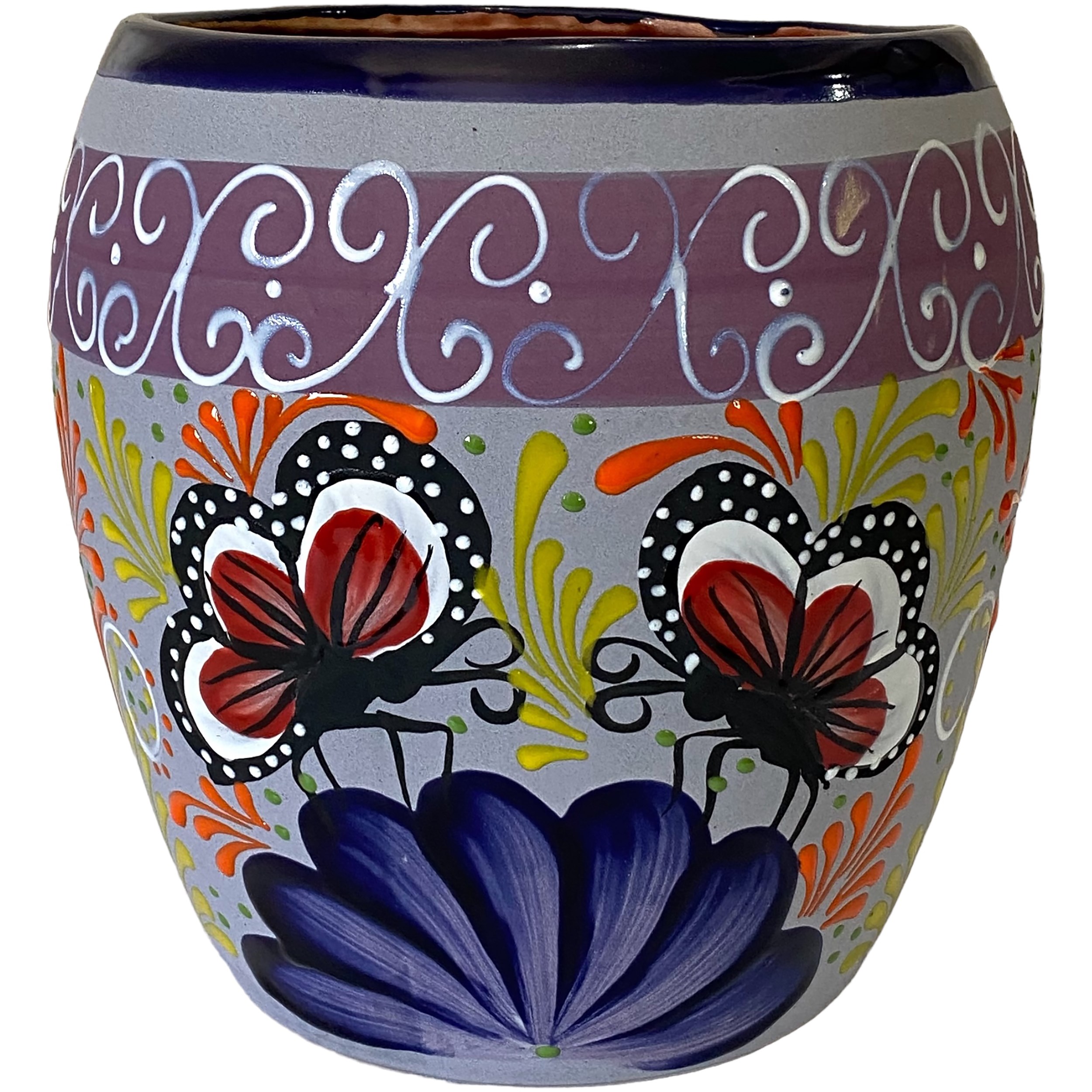 Talavera 12" Bella Especial Ovalo Pot Blue