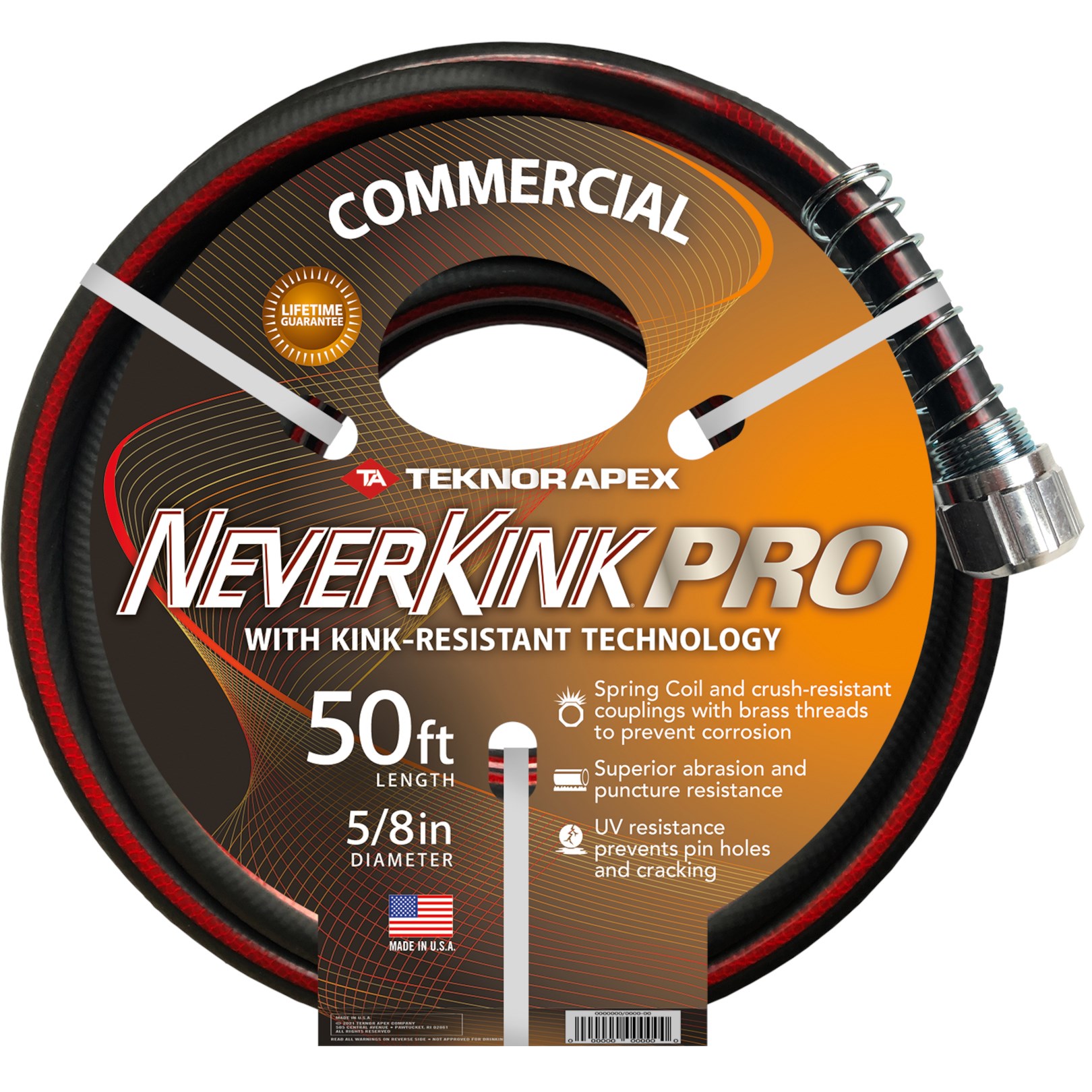 Teknor 5/8"x50' Hose Neverkink Pro Commercial — priced per each; minimum 5; multiples of 5