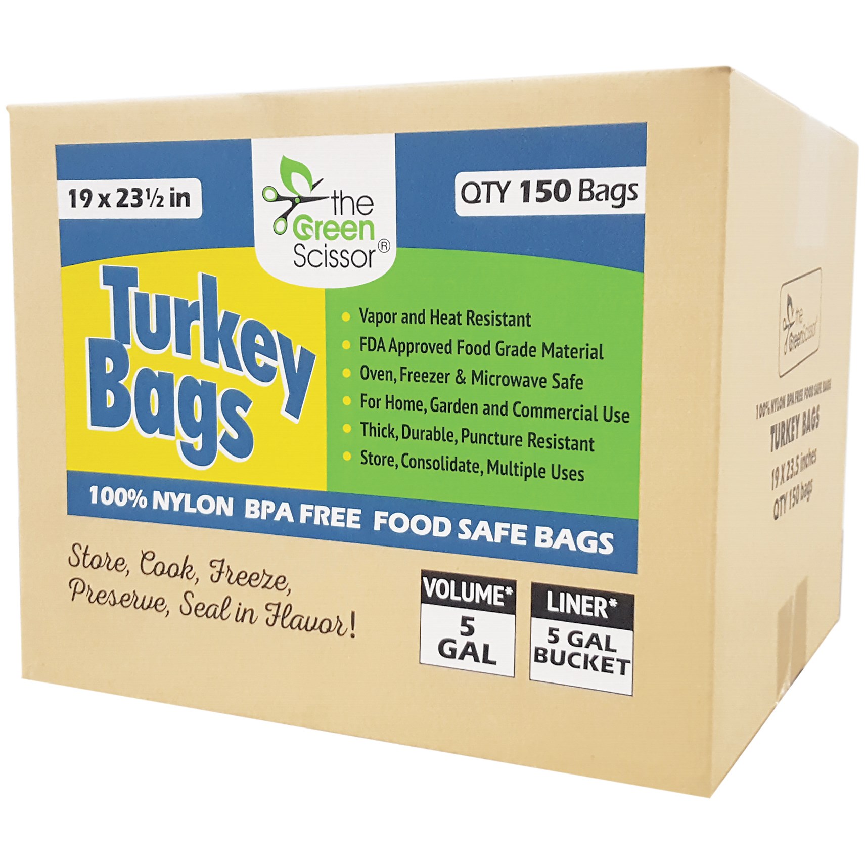 Green Scissor 19"x23.5" Turkey Bags — Single Unit