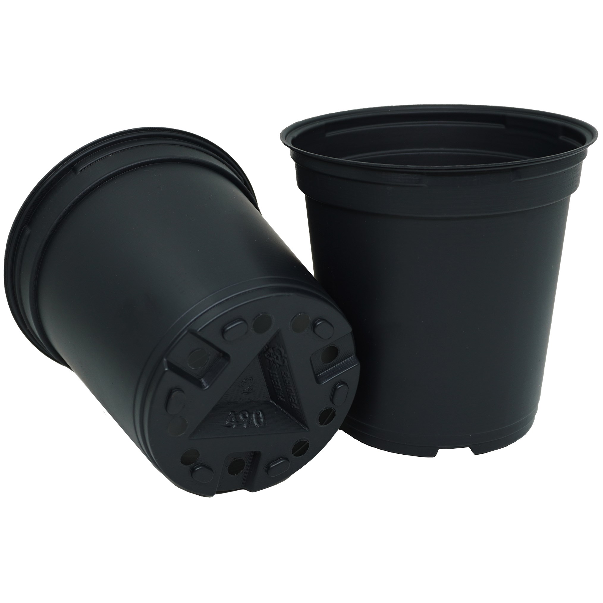 TO Plastics RP-490 Quart Round Pot, Black, 4.90in D x 4.90in H, 1.0 Quart — Single Unit