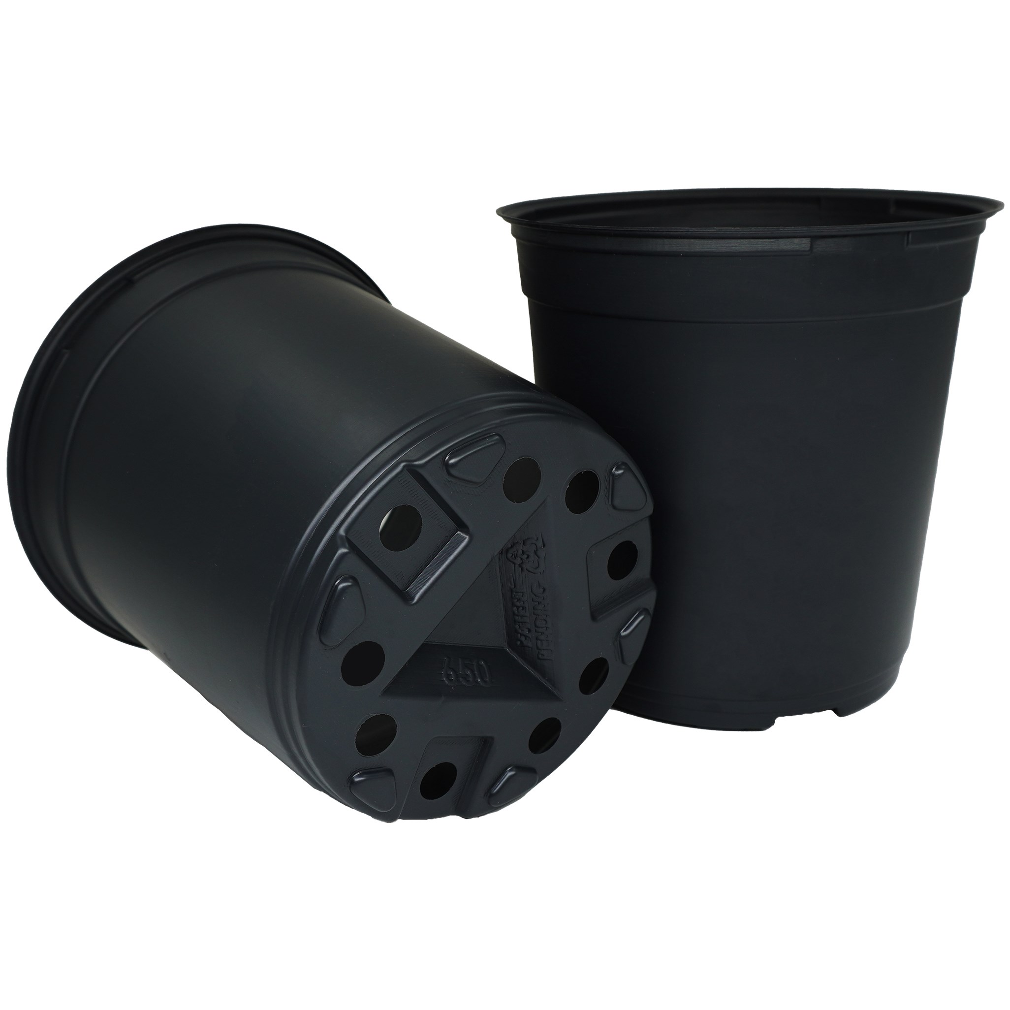 TO Plastics RP-650 Trade Gallon Round Pot, Black, 6.50in D x 6.50in H, 2.53 Quart — Single Unit