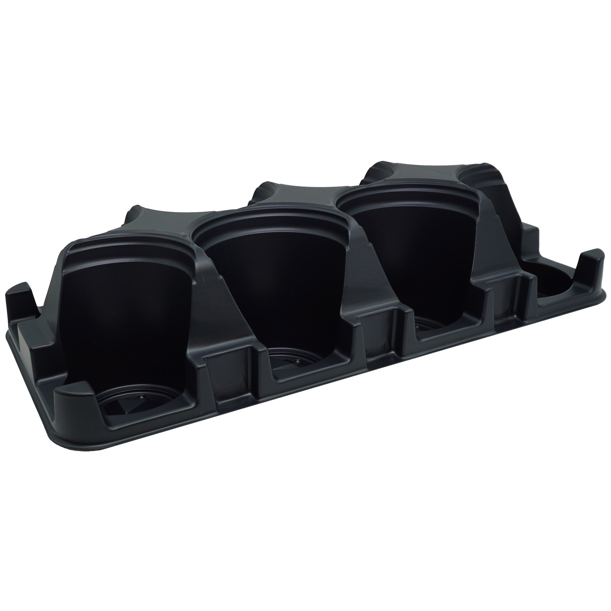 T.O. Plastics RPT-490-SA-8 Tray, Holds 8 RP-490 Pots, Black, 20.00in L x 10.00in W x 5.08in H — Single Unit