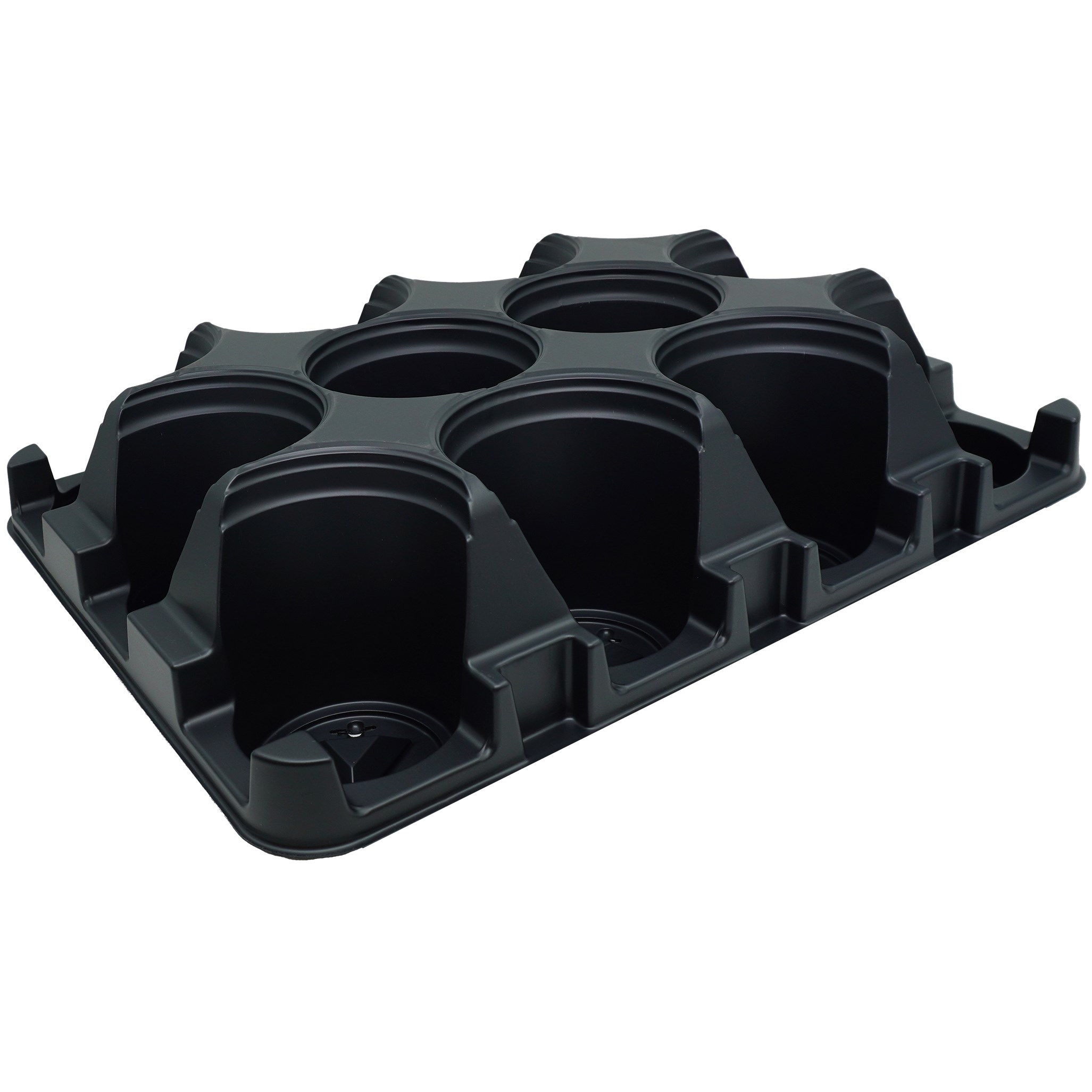 TO Plastics RPT-490-SA-12 Tray, Holds 12 RP-490 Pots, Black, 20.00in L x 15.00in W x 5.08in H — Single Unit