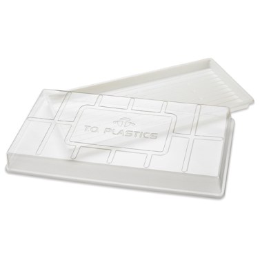 T. O. Plastics Clear Plastic Dome For Standard Flats St-F-1020 — Case of 50