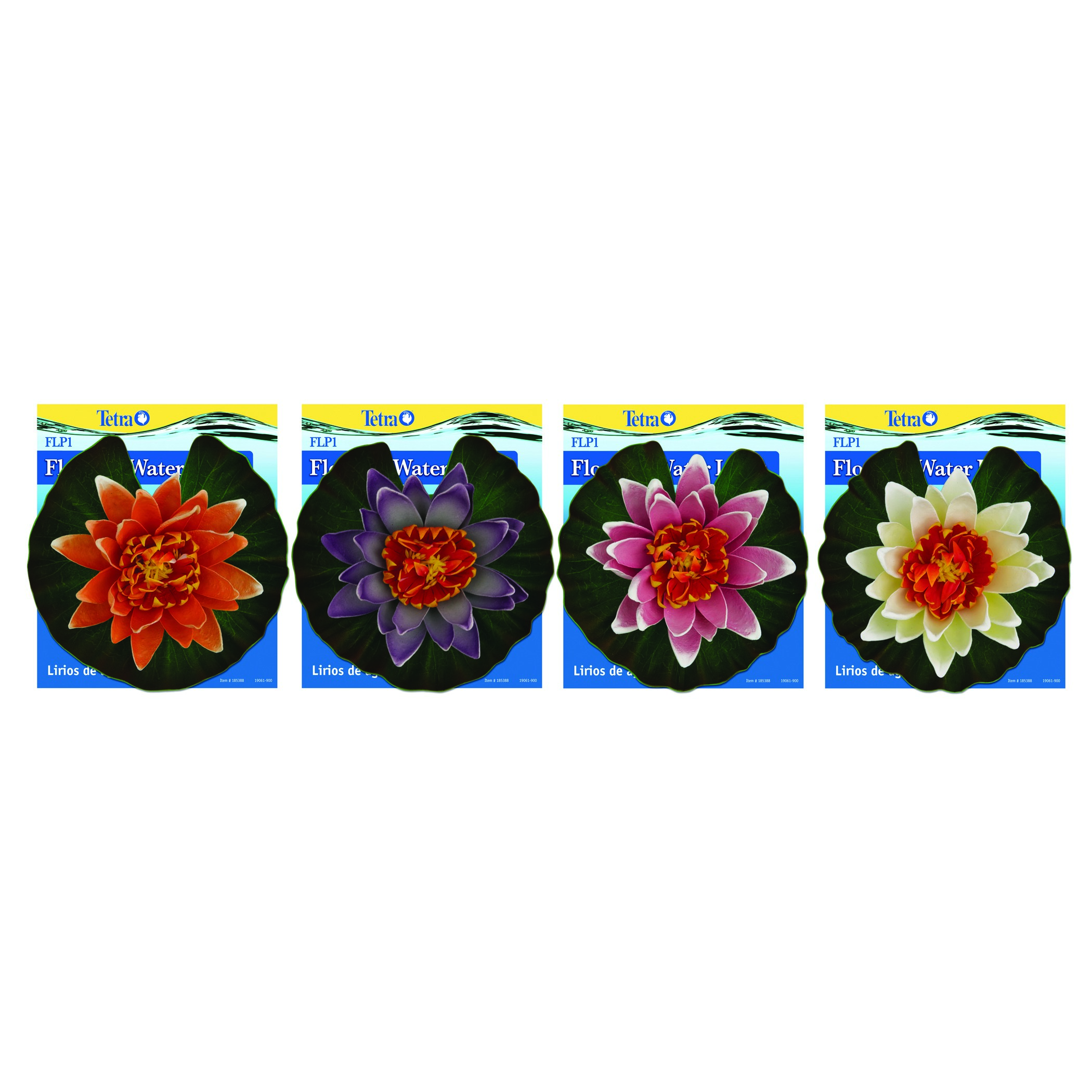 Tetra Silk Artificial Water Lily Assorted Colors — priced per each; minimum 12; multiples of 12
