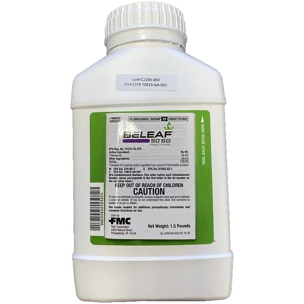 FMC Beleaf 50 SG 1.5lb ( Flonicamid ) — Single Unit