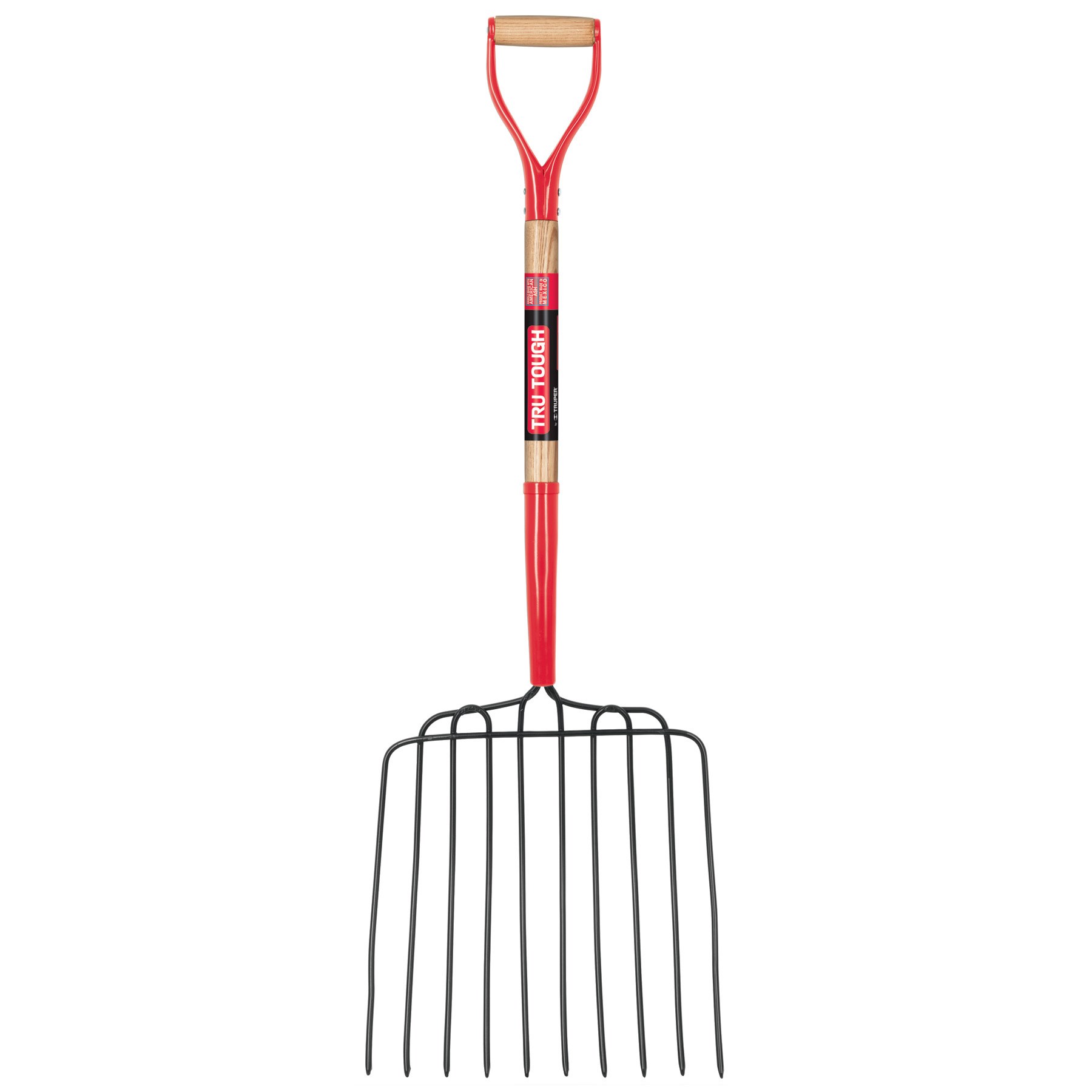 Truper Trutough Manure Fork With D Handle — priced per each; minimum 6; multiples of 6