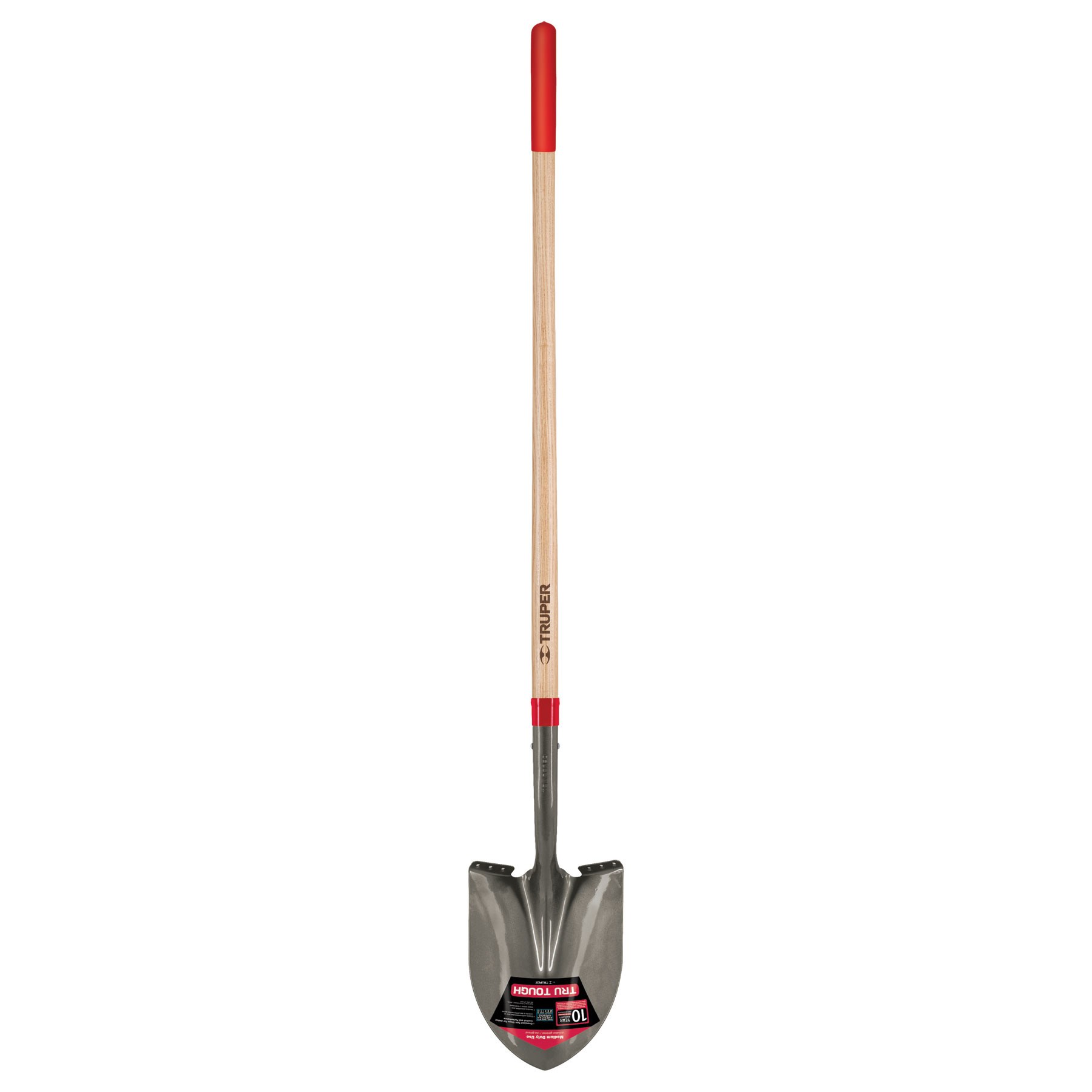 Truper Trutough Round Point Shovel Long Handle Cushion Grp — priced per each; minimum 6; multiples of 6