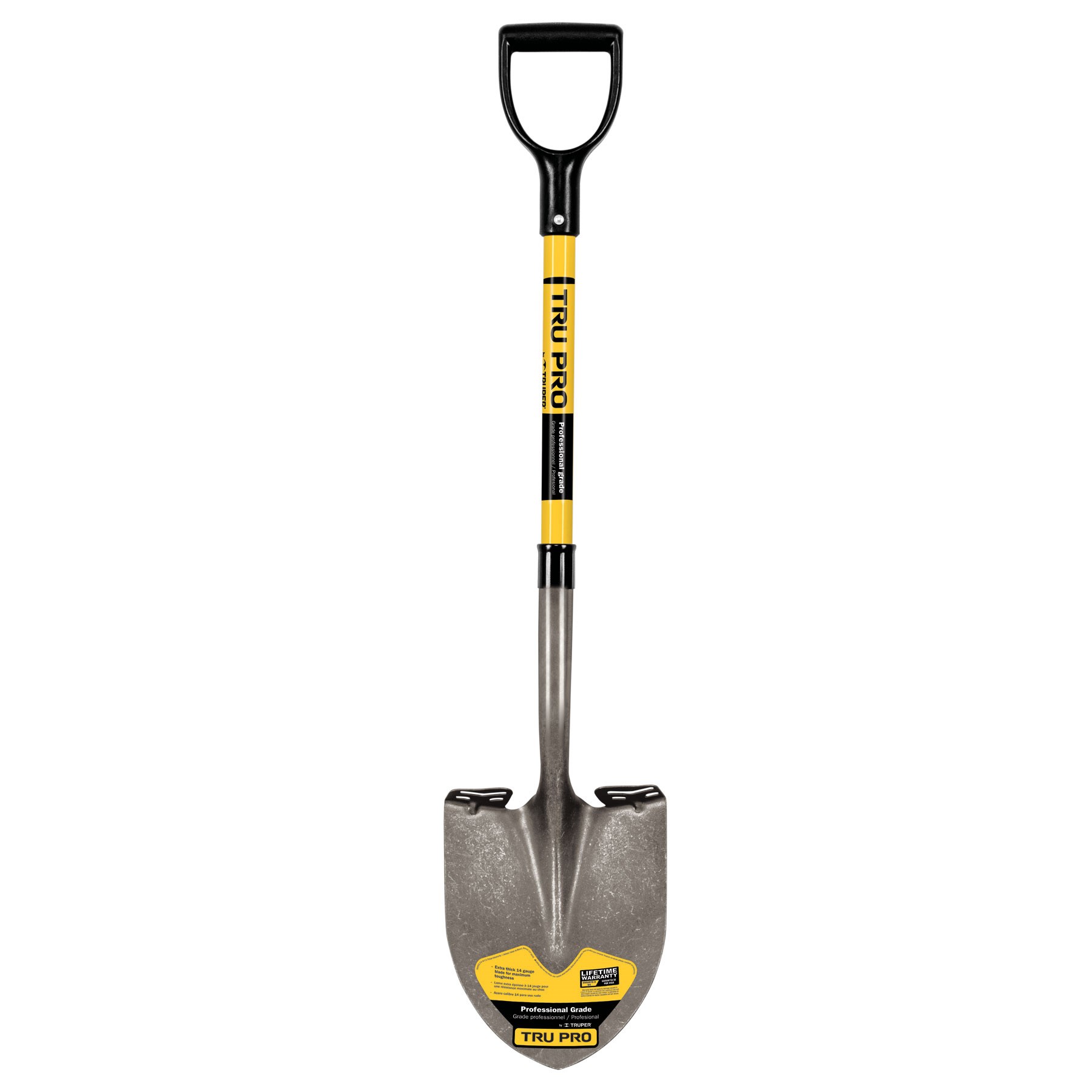Truper Trupro Round Point Shovel D Handle Fiberglass — priced per each; minimum 6; multiples of 6