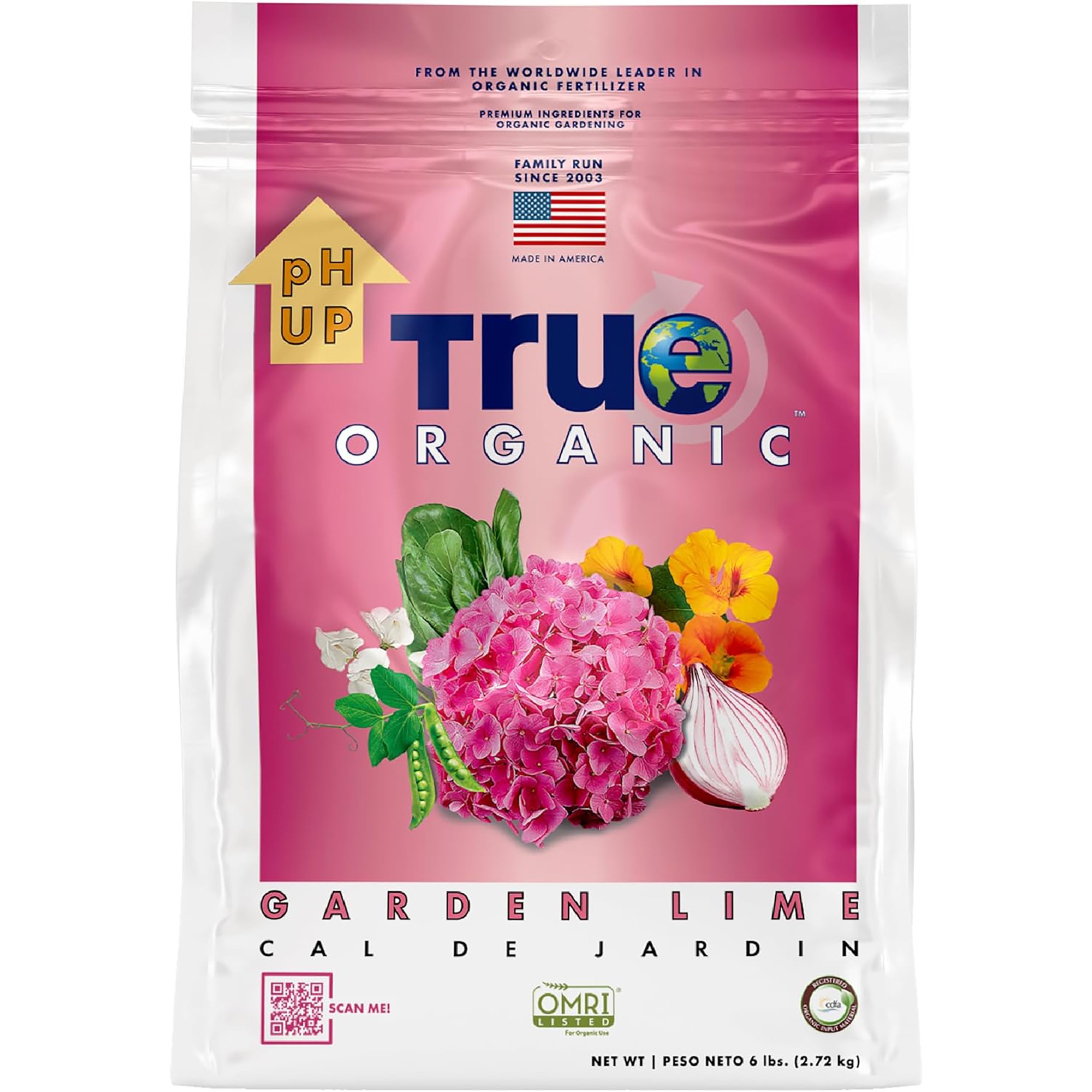 True Organic 6# Garden Lime pH Up — priced per each; minimum 4; multiples of 4