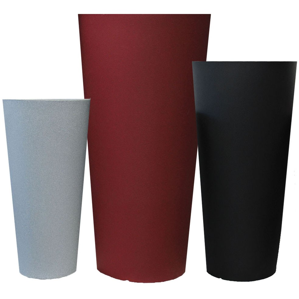 Tusco 32" Cosmo Tall Round Planter Black — priced per each; minimum 2; multiples of 2