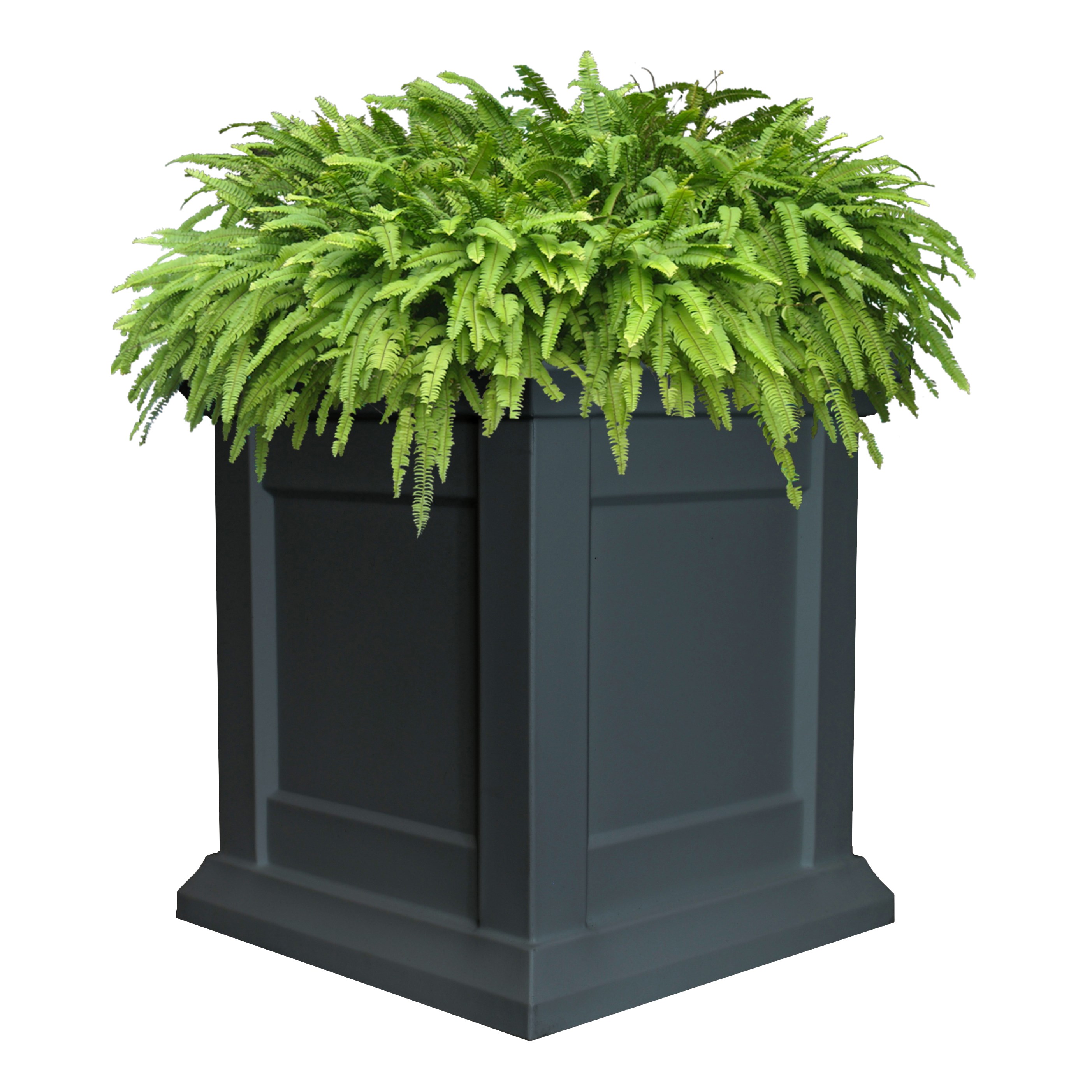 Tusco 16" Modern Colonial Black Planter