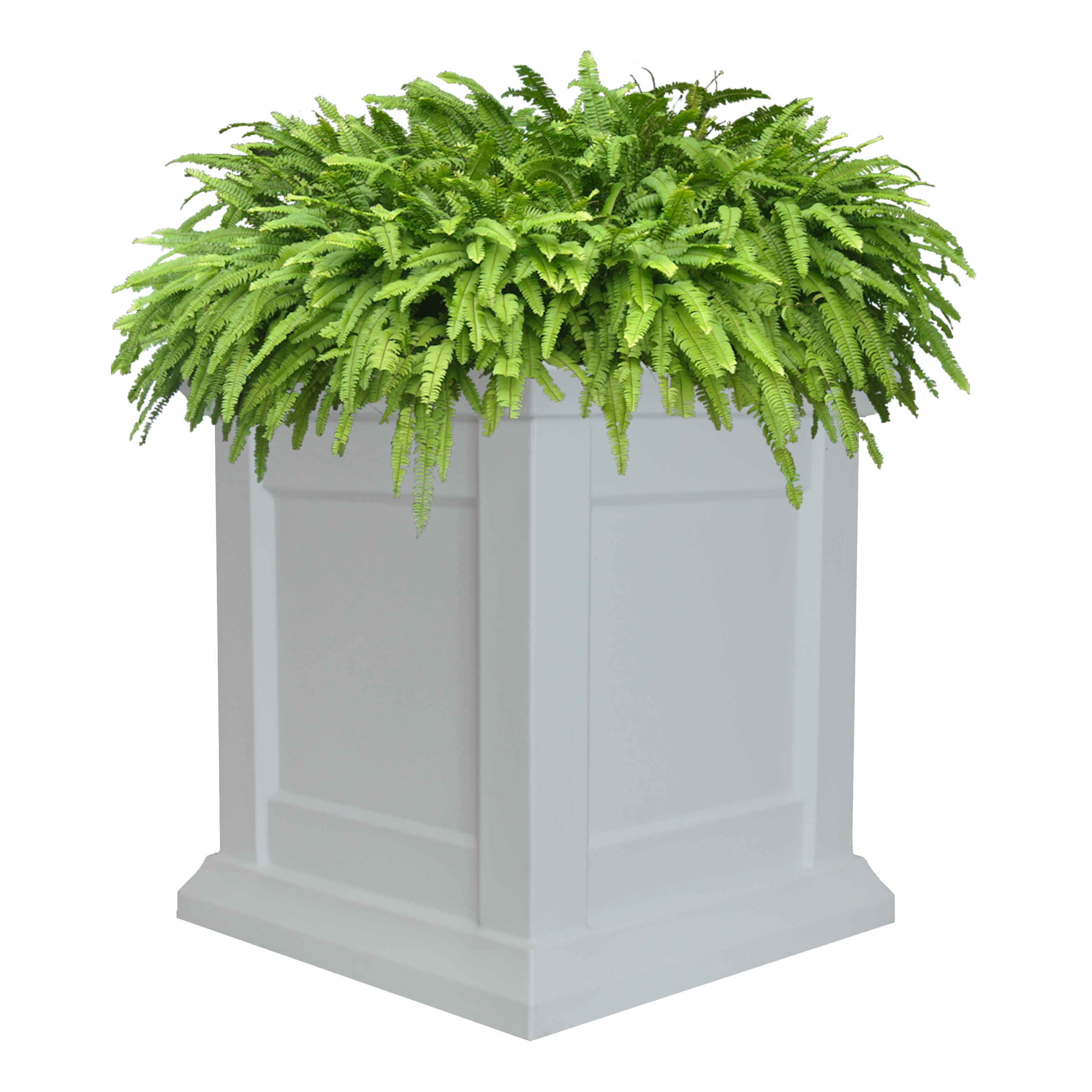 Tusco 16" Modern Colonial White Planter
