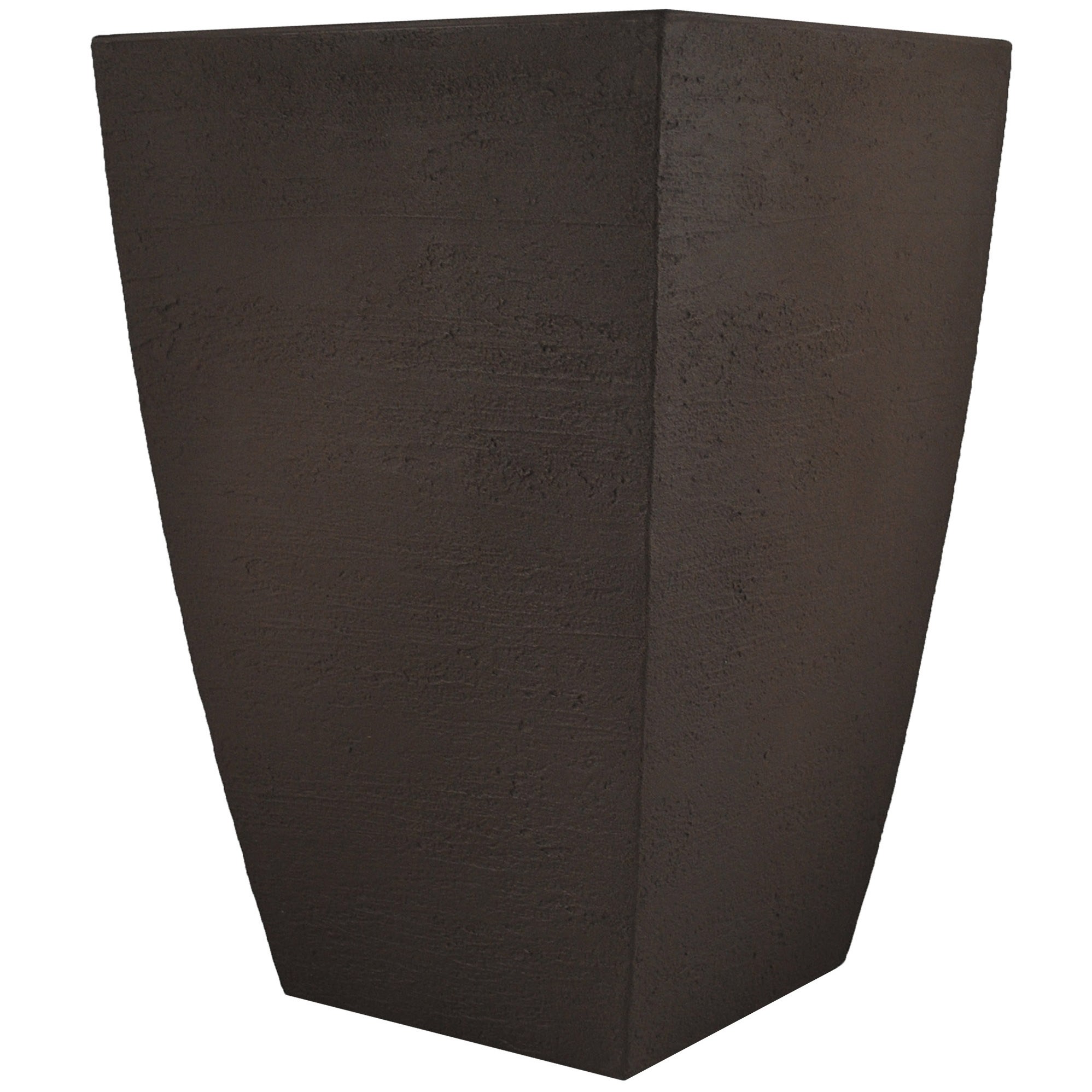 Tusco 23" Modern Tall Square Planter Espresso — priced per each; minimum 2; multiples of 2