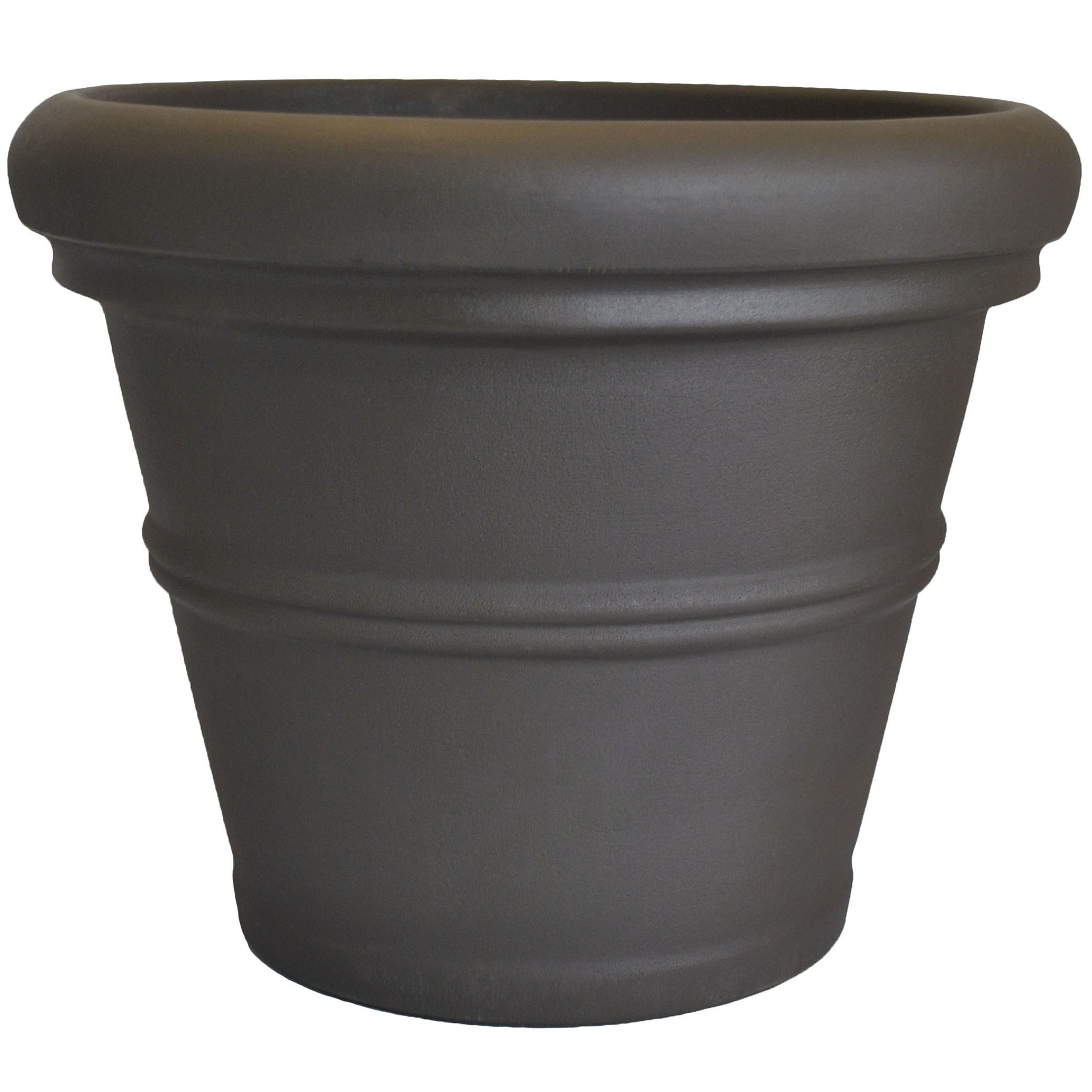Tusco 13.5" Rolled Rim Planter Espresso