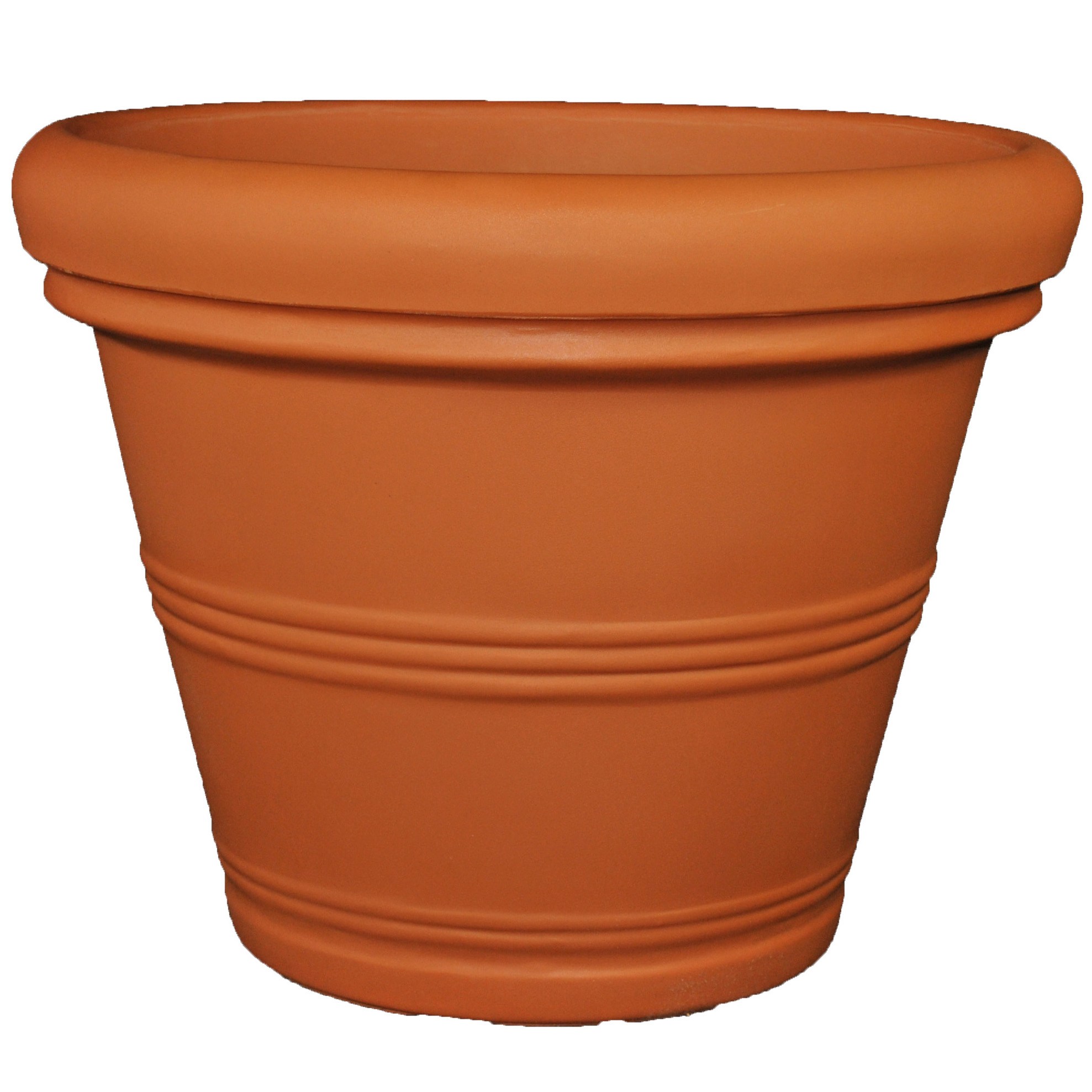 Tusco 13.5" Rolled Rim Planter Terra Cotta
