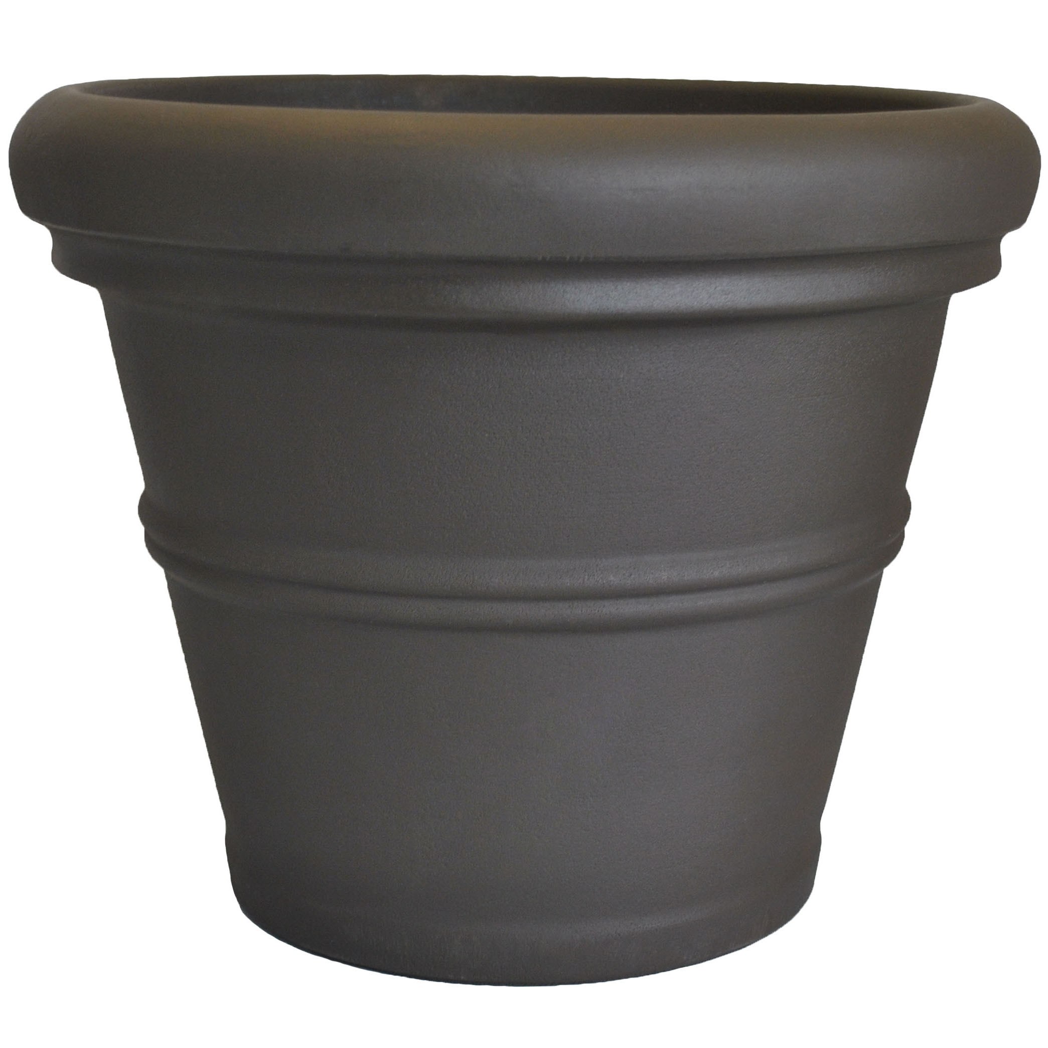 Tusco 15.5" Rolled Rim Planter Espresso