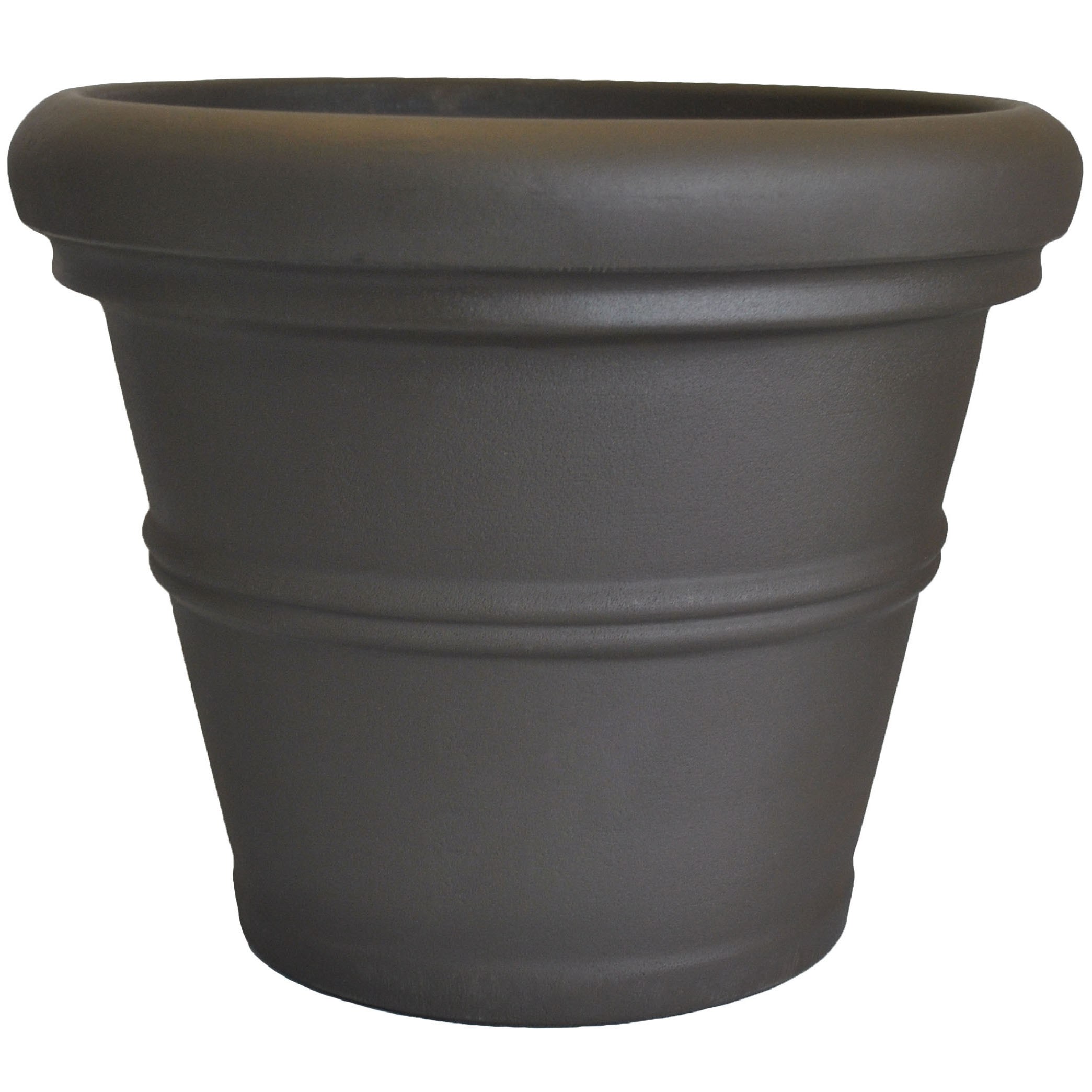 Tusco 20" Rolled Rim Planter Espresso
