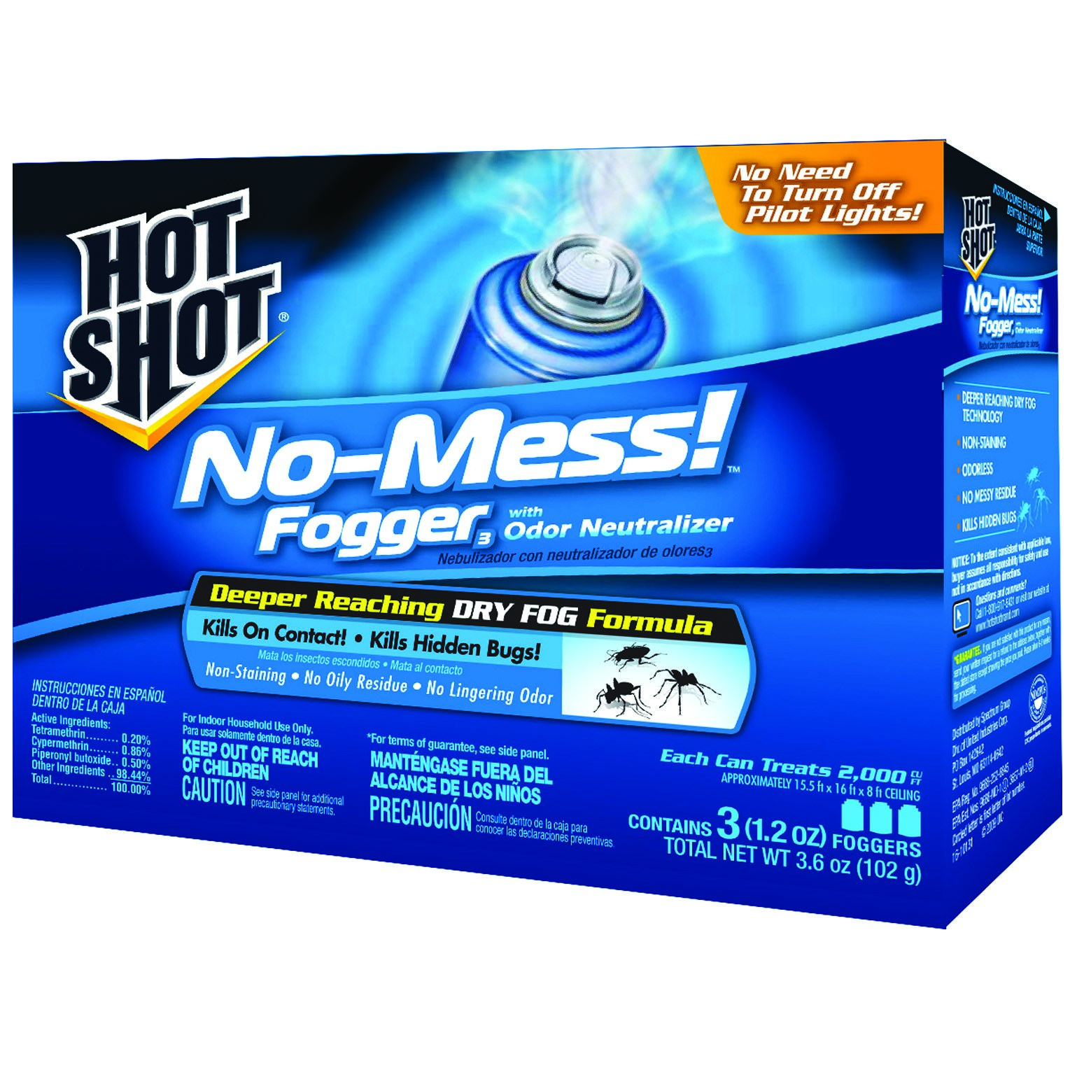 Spectracide 1.2oz Hot Shot No Mess Fogger 3Pk