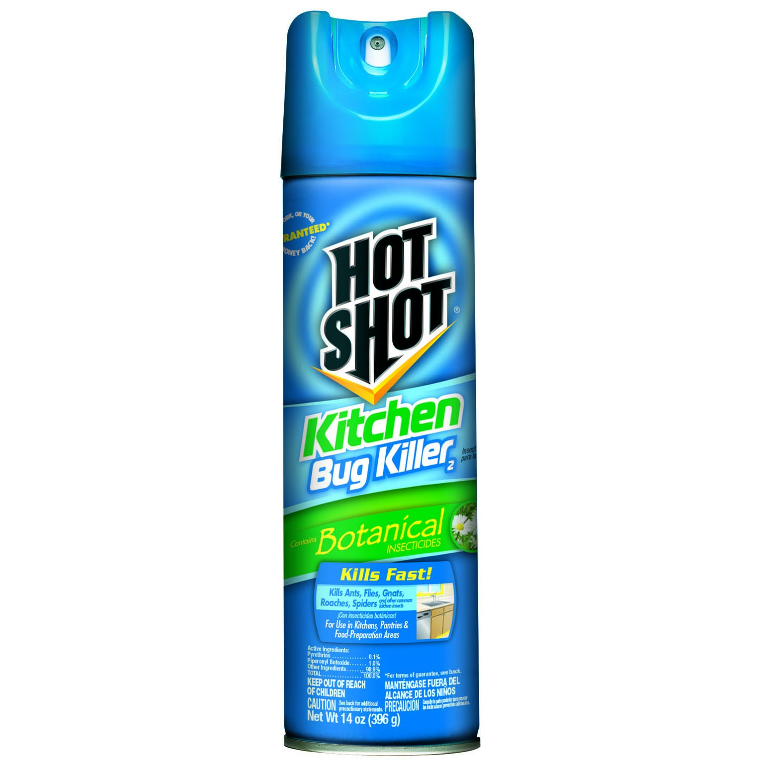 Hot Shot 14oz Kitchen Bug Killer — priced per each; minimum 12; multiples of 12