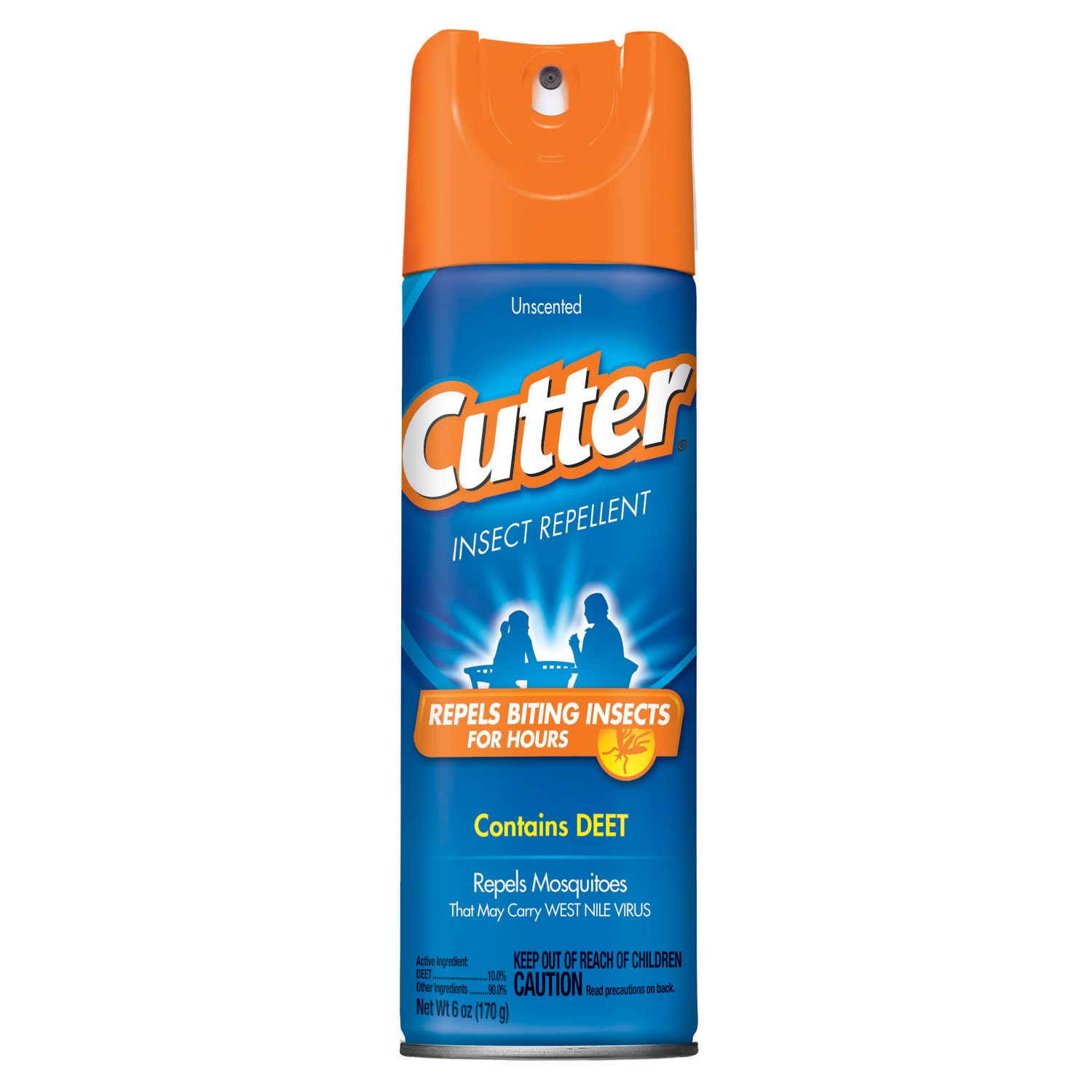Cutter 6oz Unscented Aerosol Insect Repellent 10% Deet — priced per each; minimum 12; multiples of 12