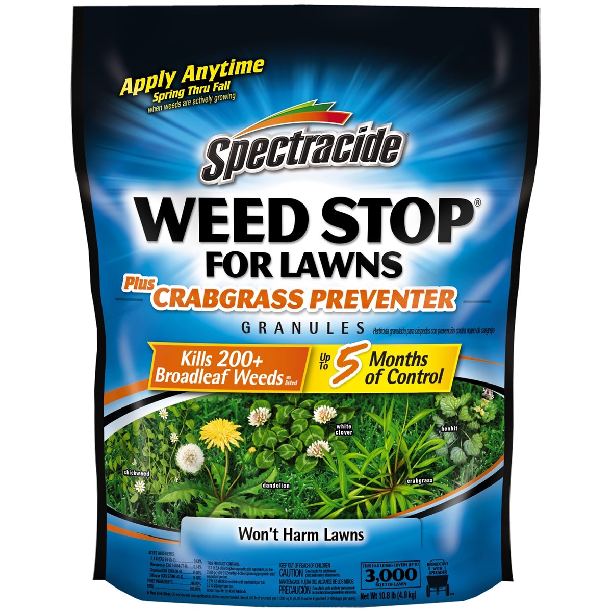 Spectracide 10.8# Weed Stop Crabgrass Grans — priced per each; minimum 2; multiples of 2